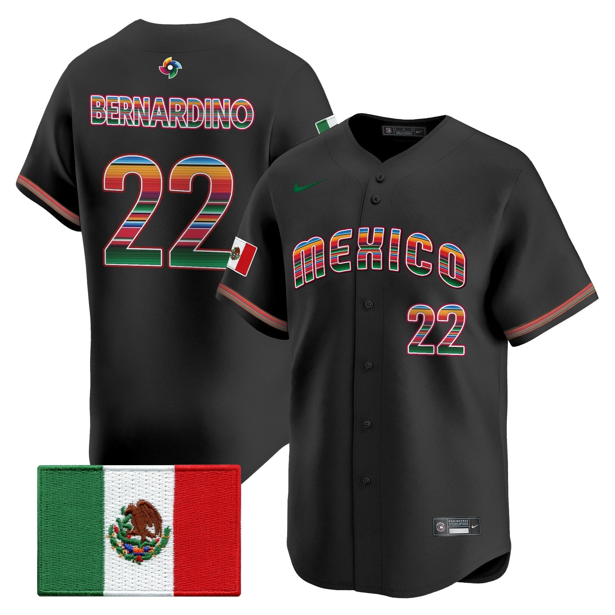 Team Mexico World Baseball Classic "Serape Edition" Vapor Premier Jersey - 2026 Roster - All Stitched