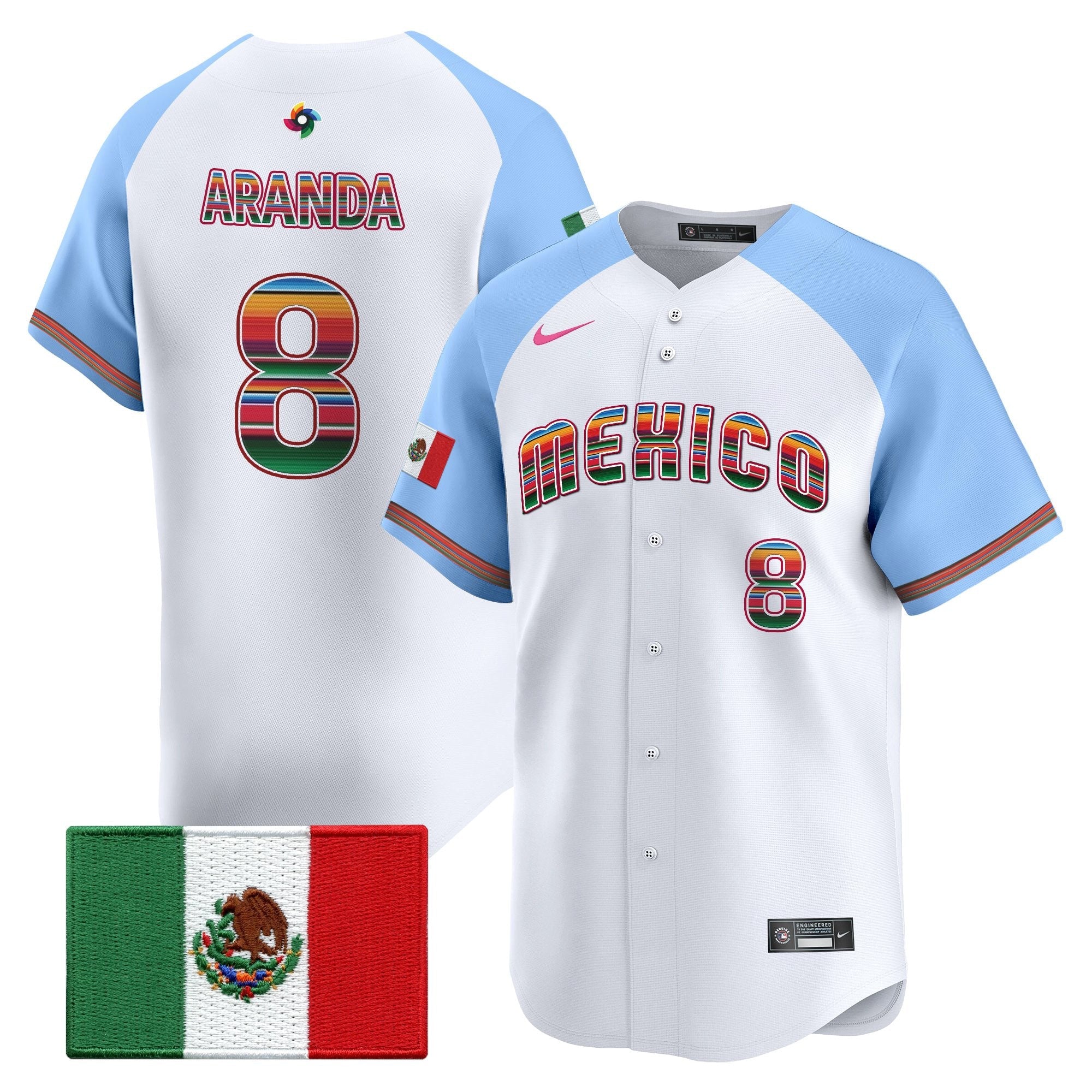 Team Mexico World Baseball Classic "Serape Edition" Vapor Premier Jersey - 2026 Roster - All Stitched