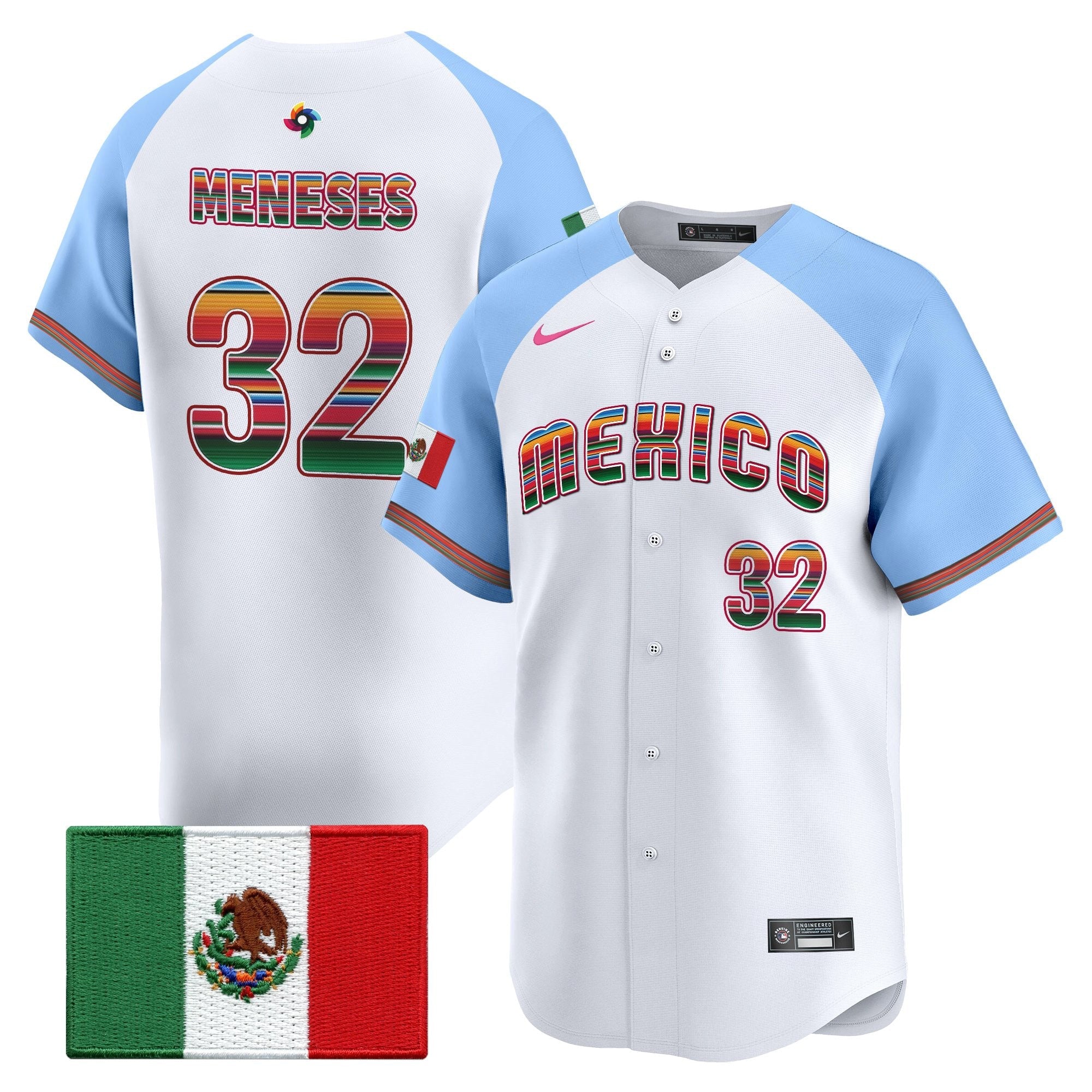 Team Mexico World Baseball Classic "Serape Edition" Vapor Premier Jersey - 2026 Roster - All Stitched