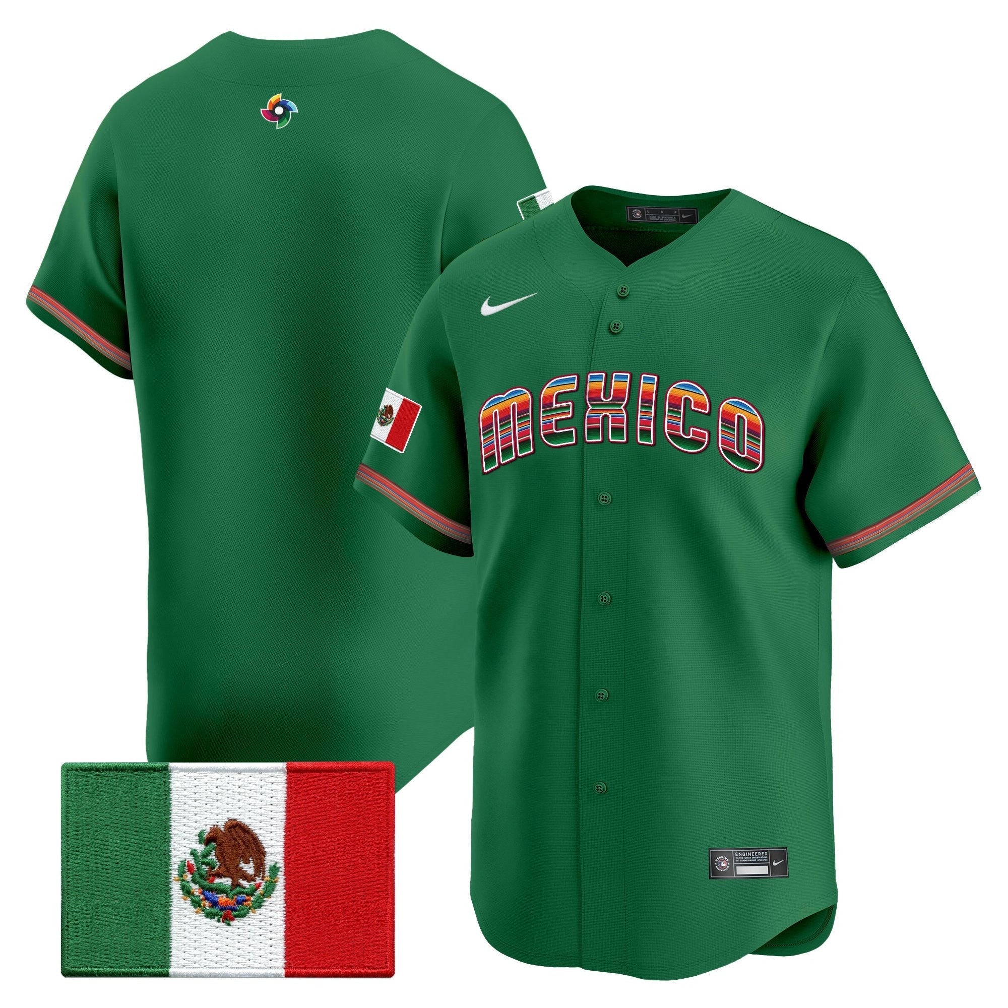 Team Mexico World Baseball Classic "Serape Edition" Vapor Premier Jersey - 2026 Roster - All Stitched