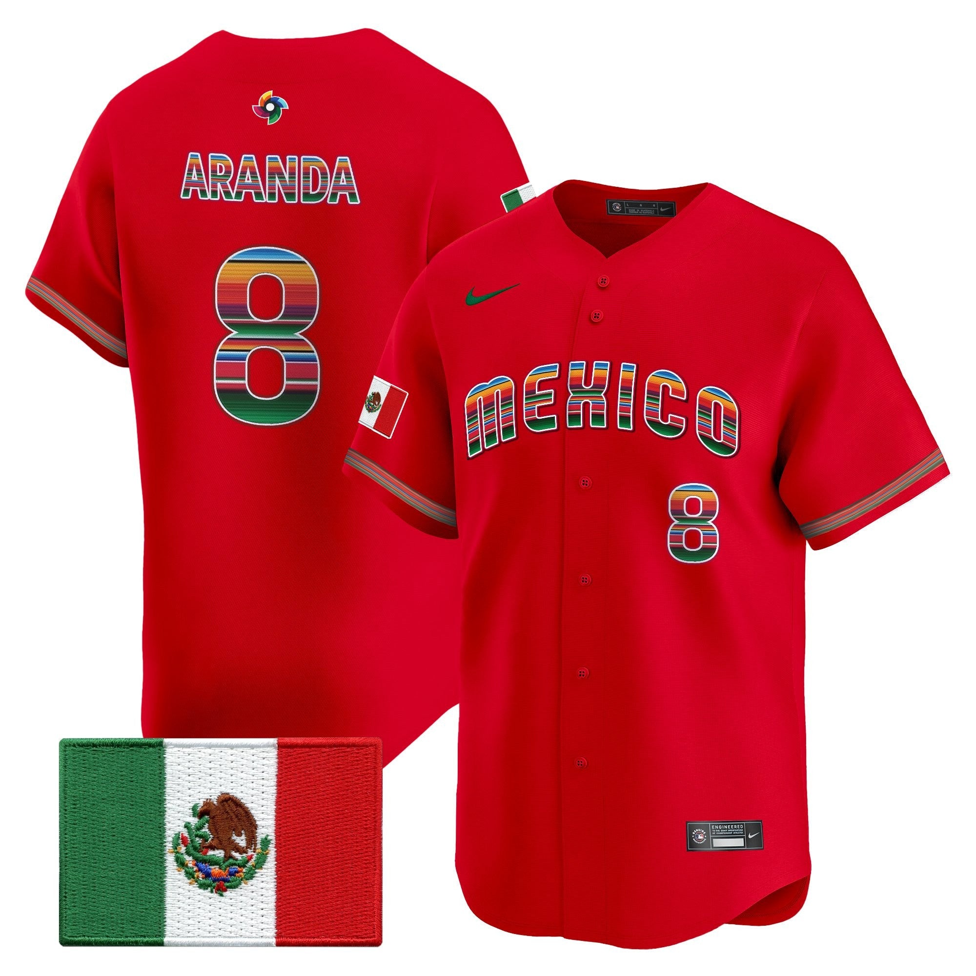 Team Mexico World Baseball Classic "Serape Edition" Vapor Premier Jersey - 2026 Roster - All Stitched