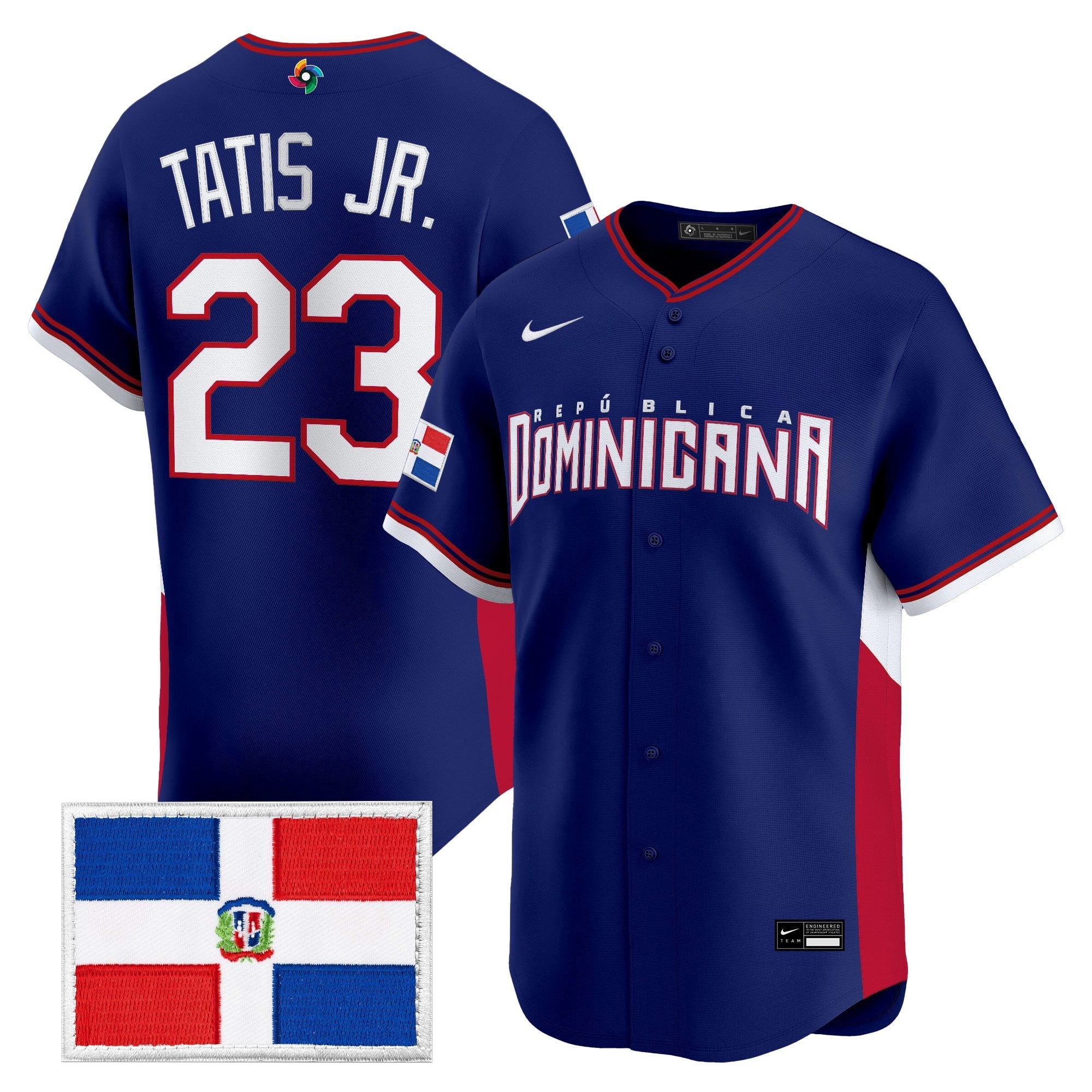 Team Dominican Republic World Baseball Classic Vapor Premier Jersey - All Stitched