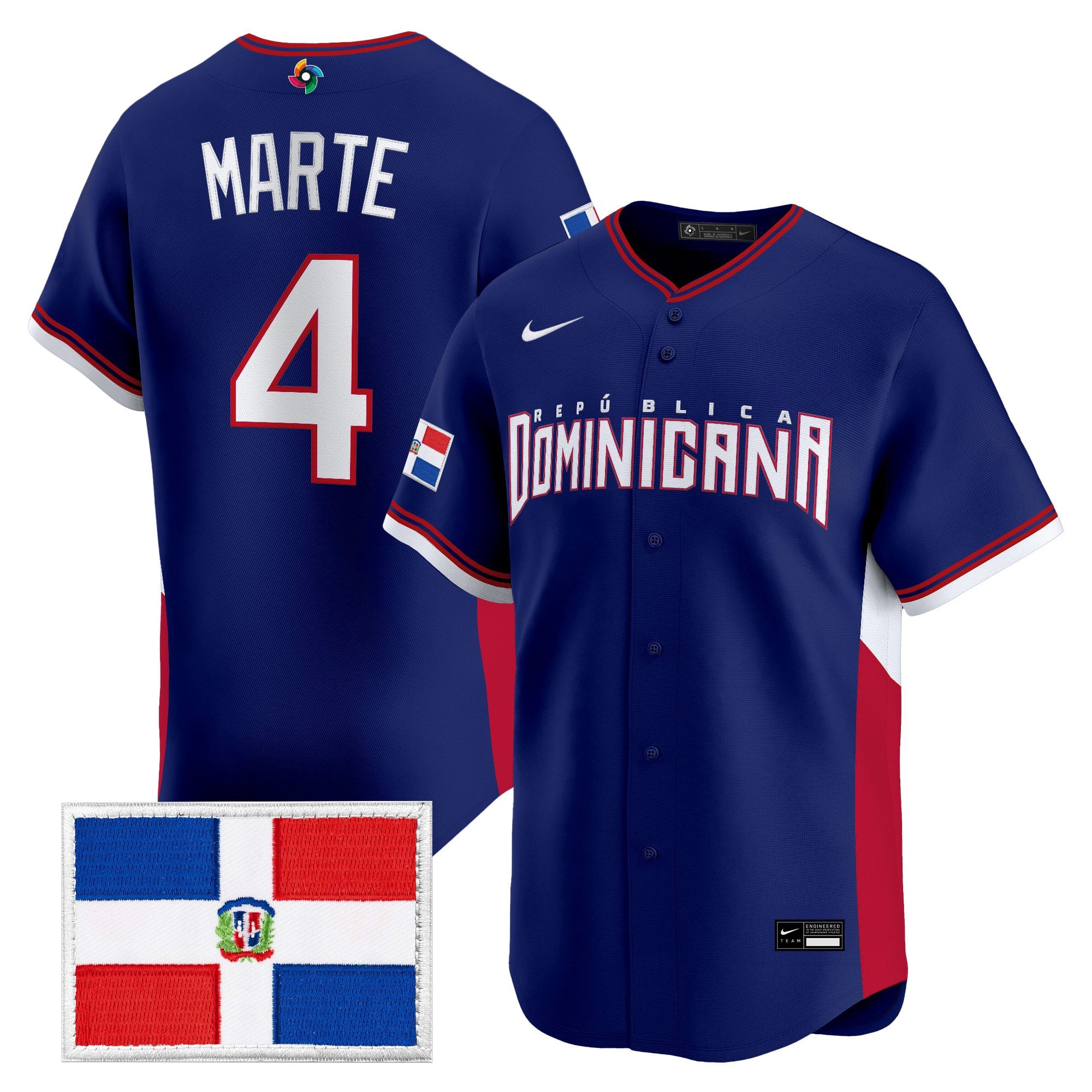 Team Dominican Republic World Baseball Classic Vapor Premier Jersey - All Stitched