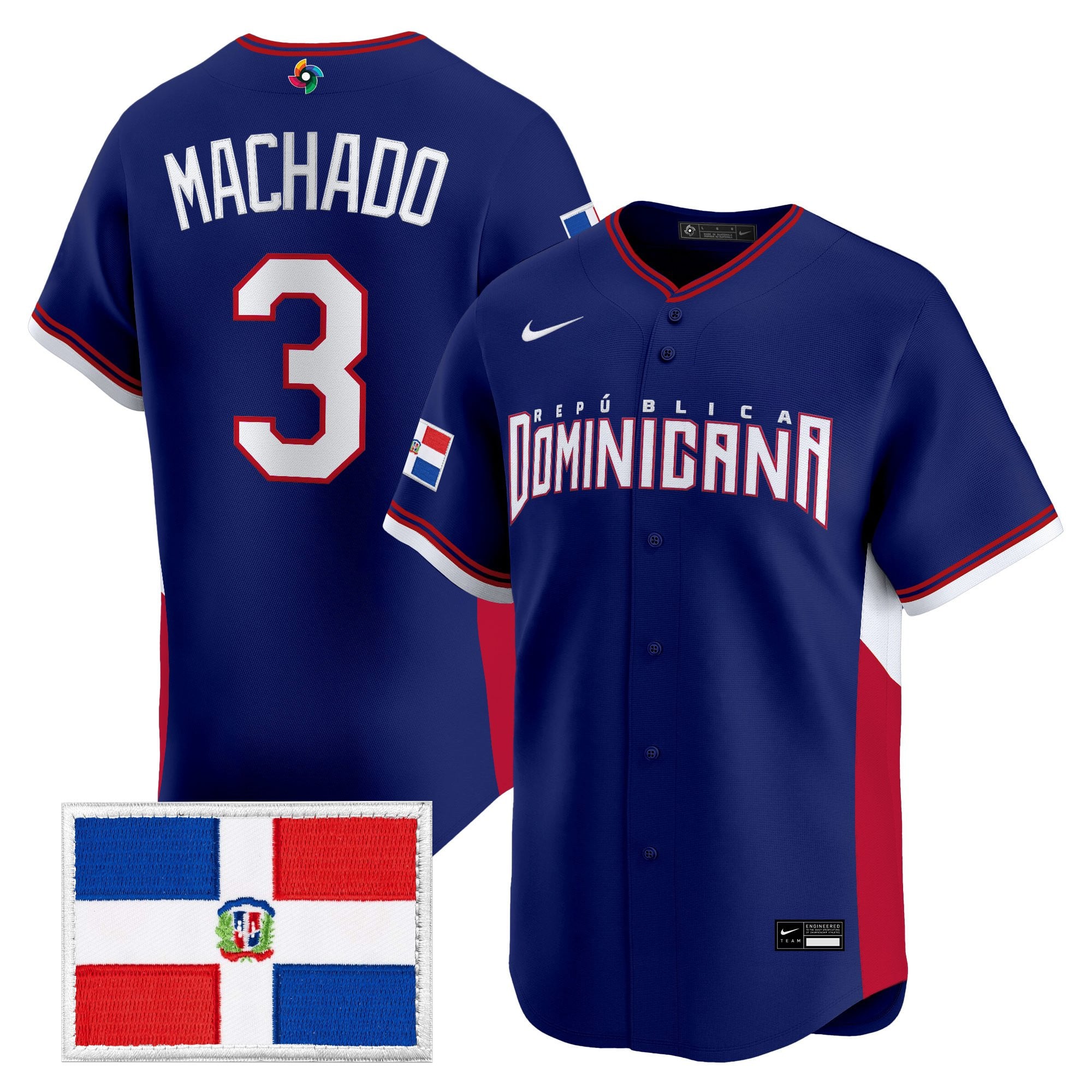 Team Dominican Republic World Baseball Classic Vapor Premier Jersey - All Stitched