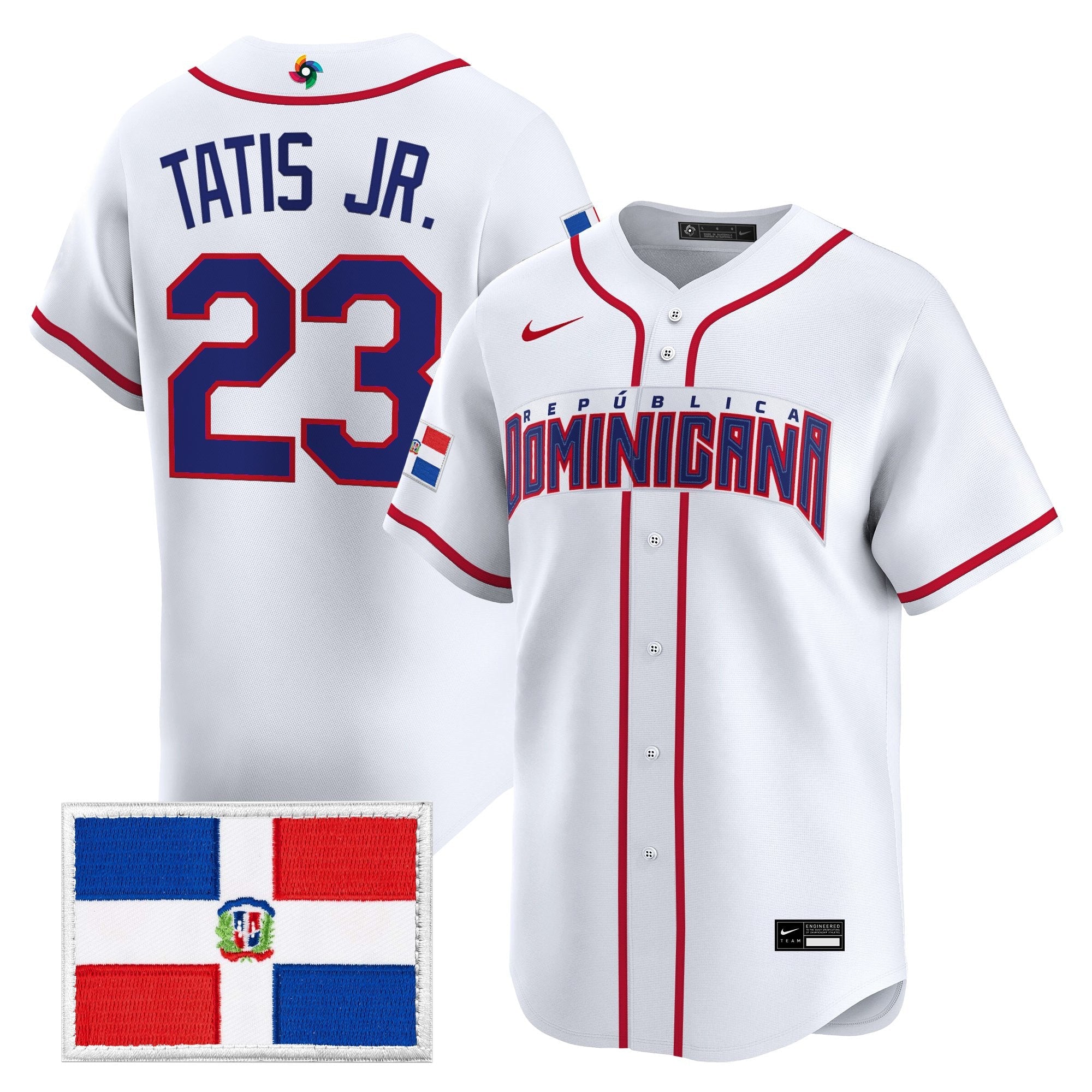 Team Dominican Republic World Baseball Classic Vapor Premier Jersey - All Stitched