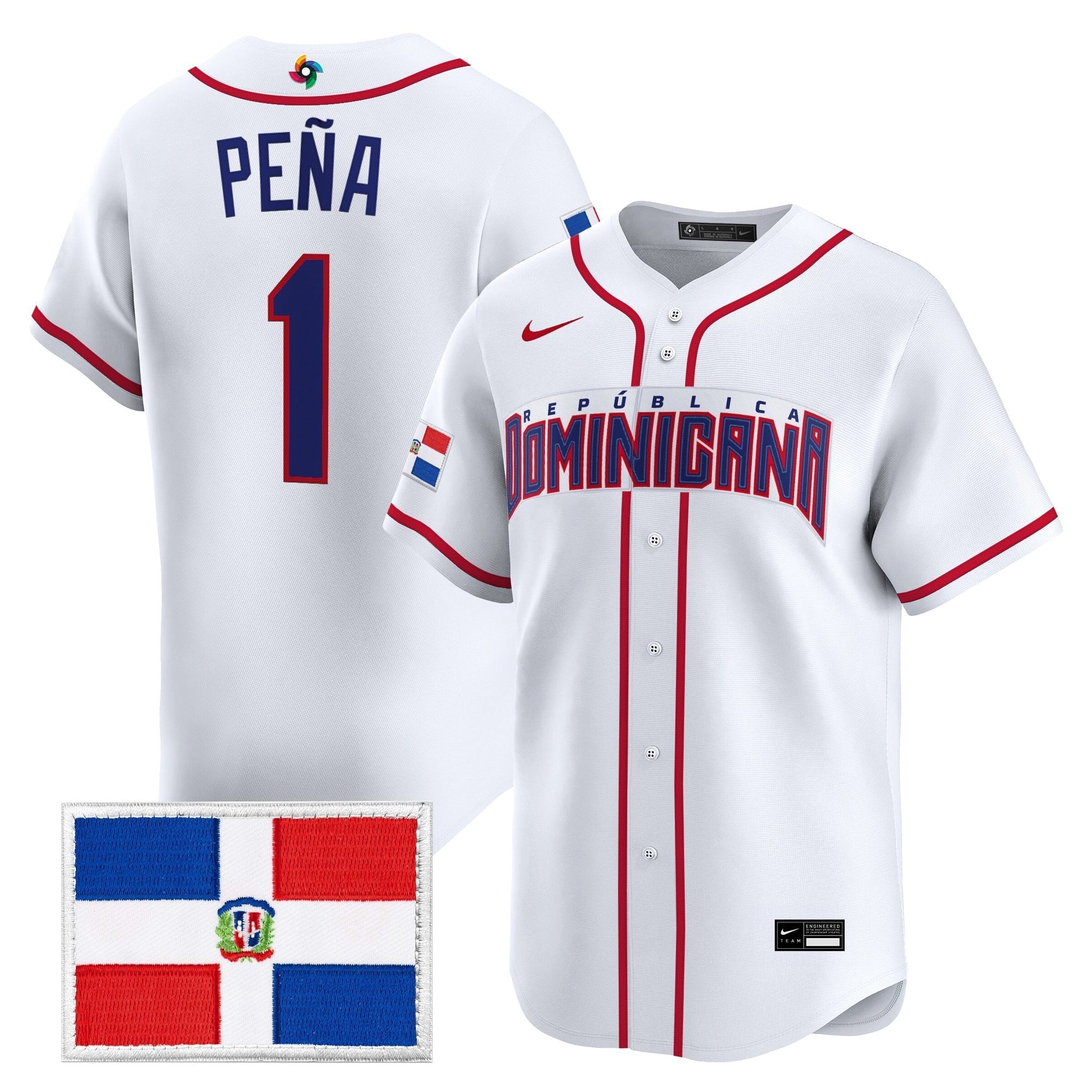 Team Dominican Republic World Baseball Classic Vapor Premier Jersey - All Stitched
