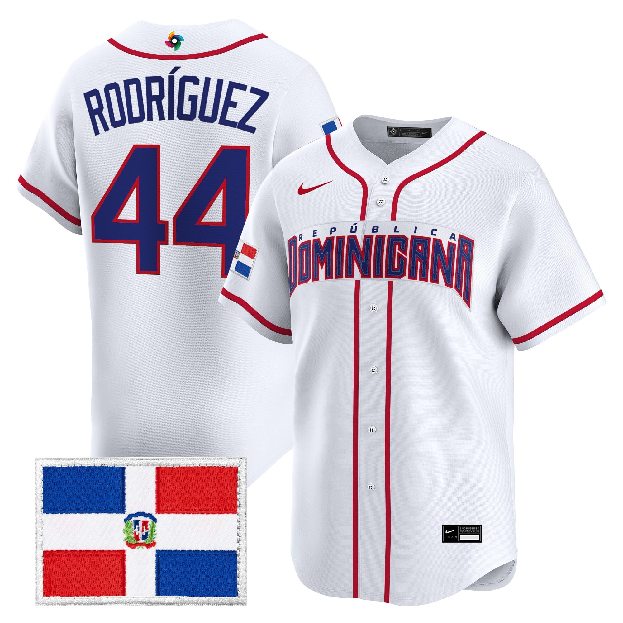 Team Dominican Republic World Baseball Classic Vapor Premier Jersey - All Stitched