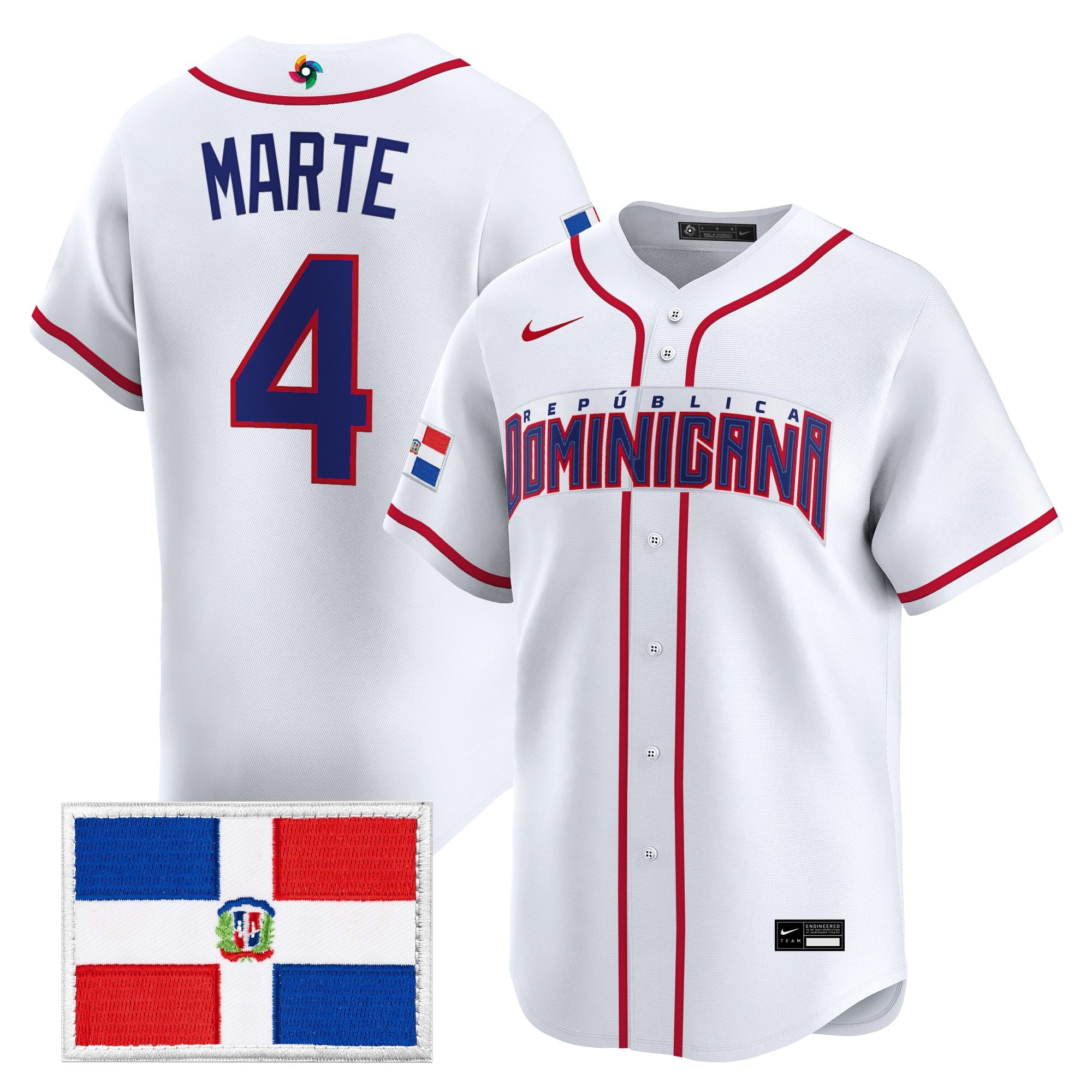 Team Dominican Republic World Baseball Classic Vapor Premier Jersey - All Stitched