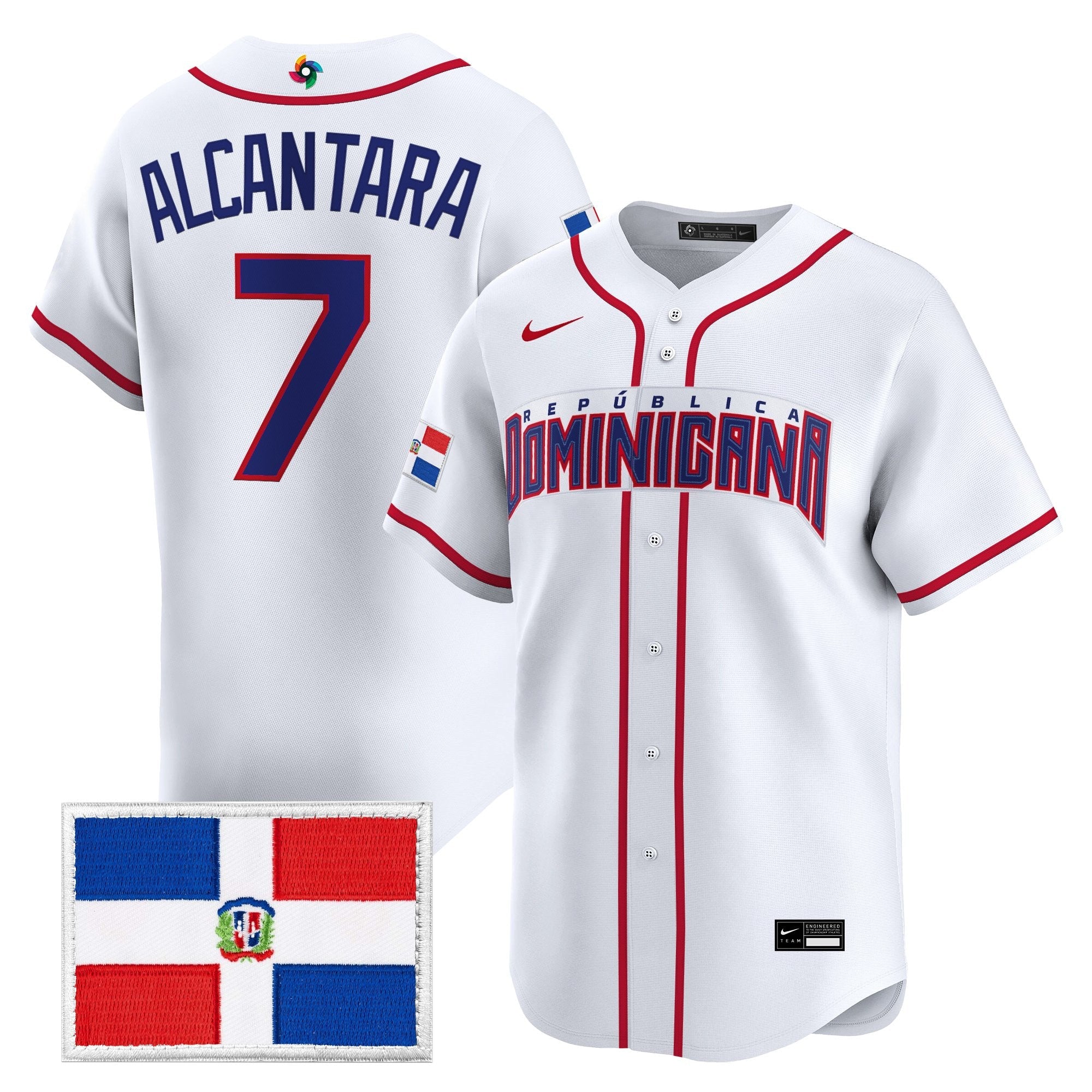 Team Dominican Republic World Baseball Classic Vapor Premier Jersey - All Stitched