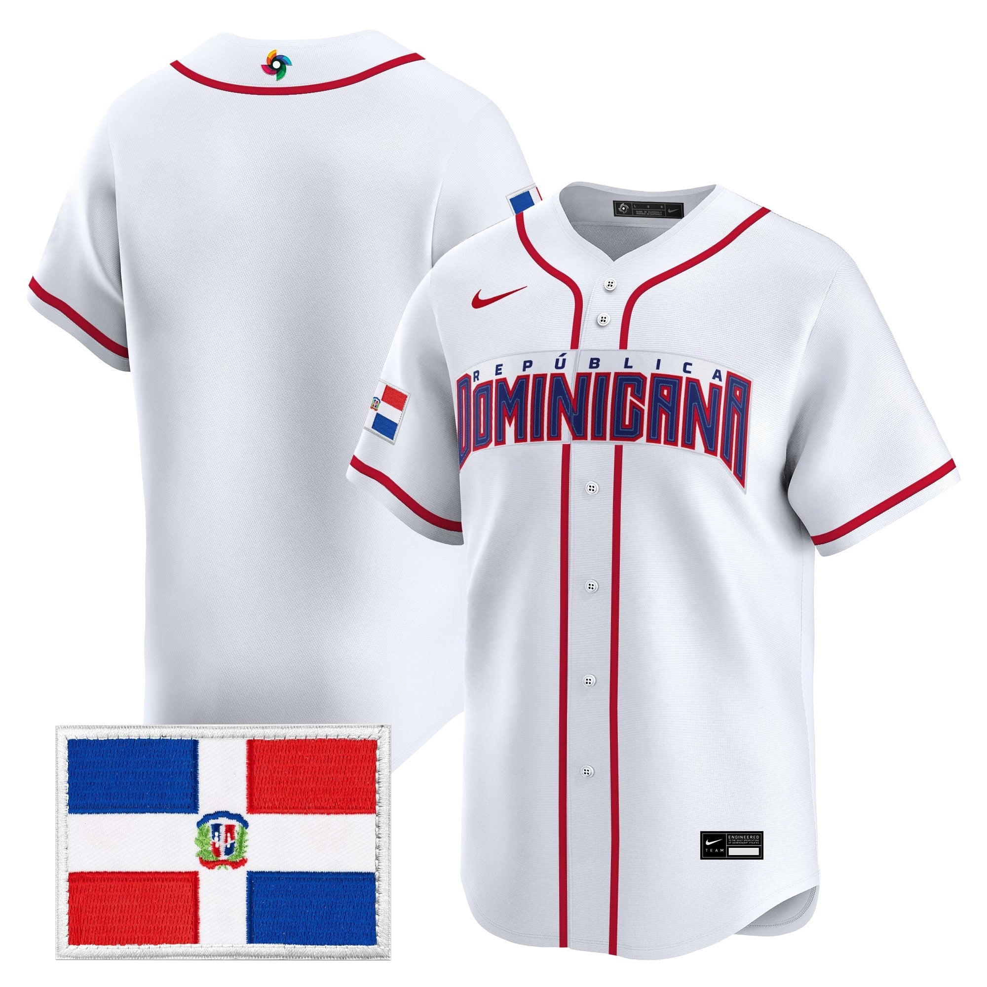 Team Dominican Republic World Baseball Classic Vapor Premier Jersey - All Stitched