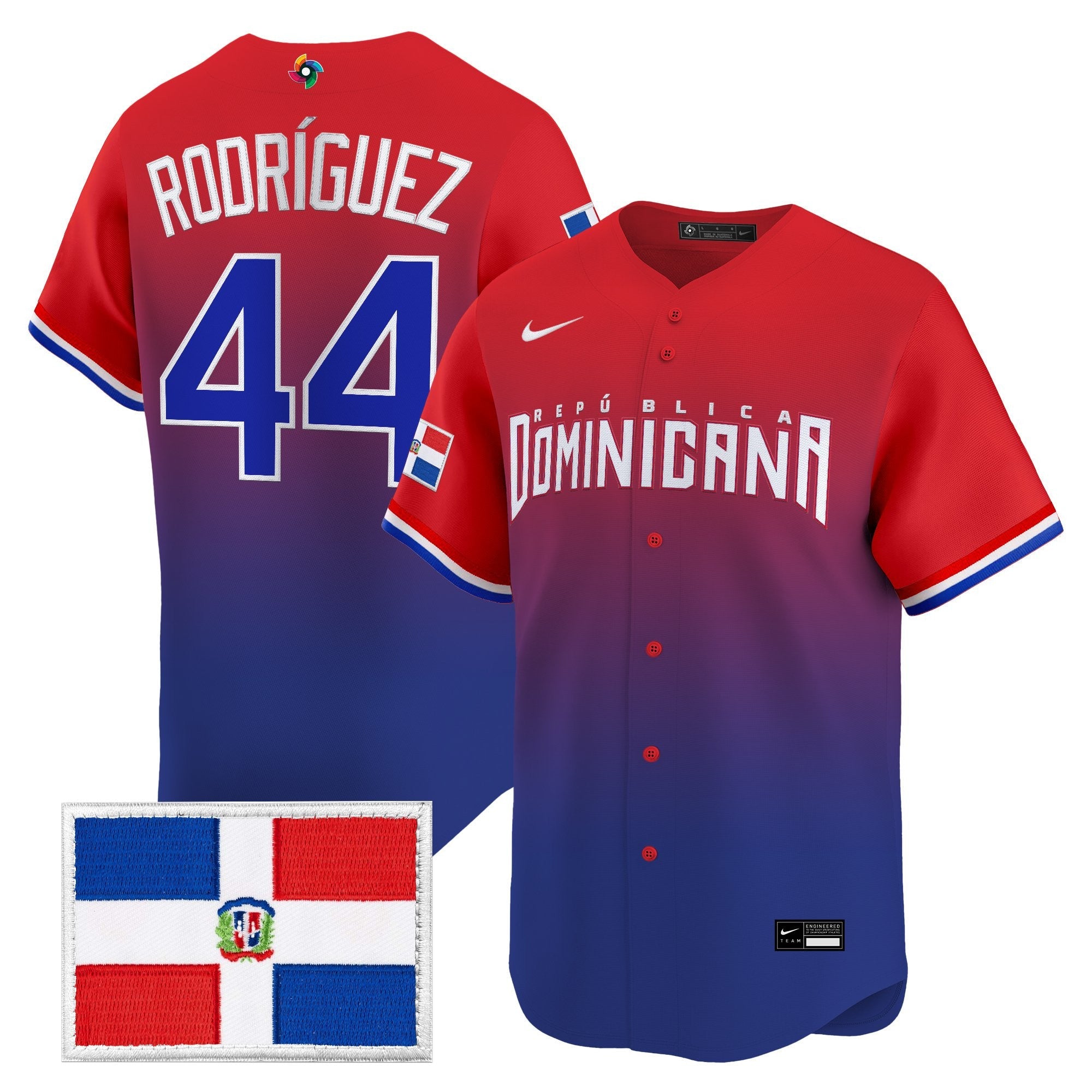 Team Dominican Republic World Baseball Classic Vapor Premier Jersey - All Stitched