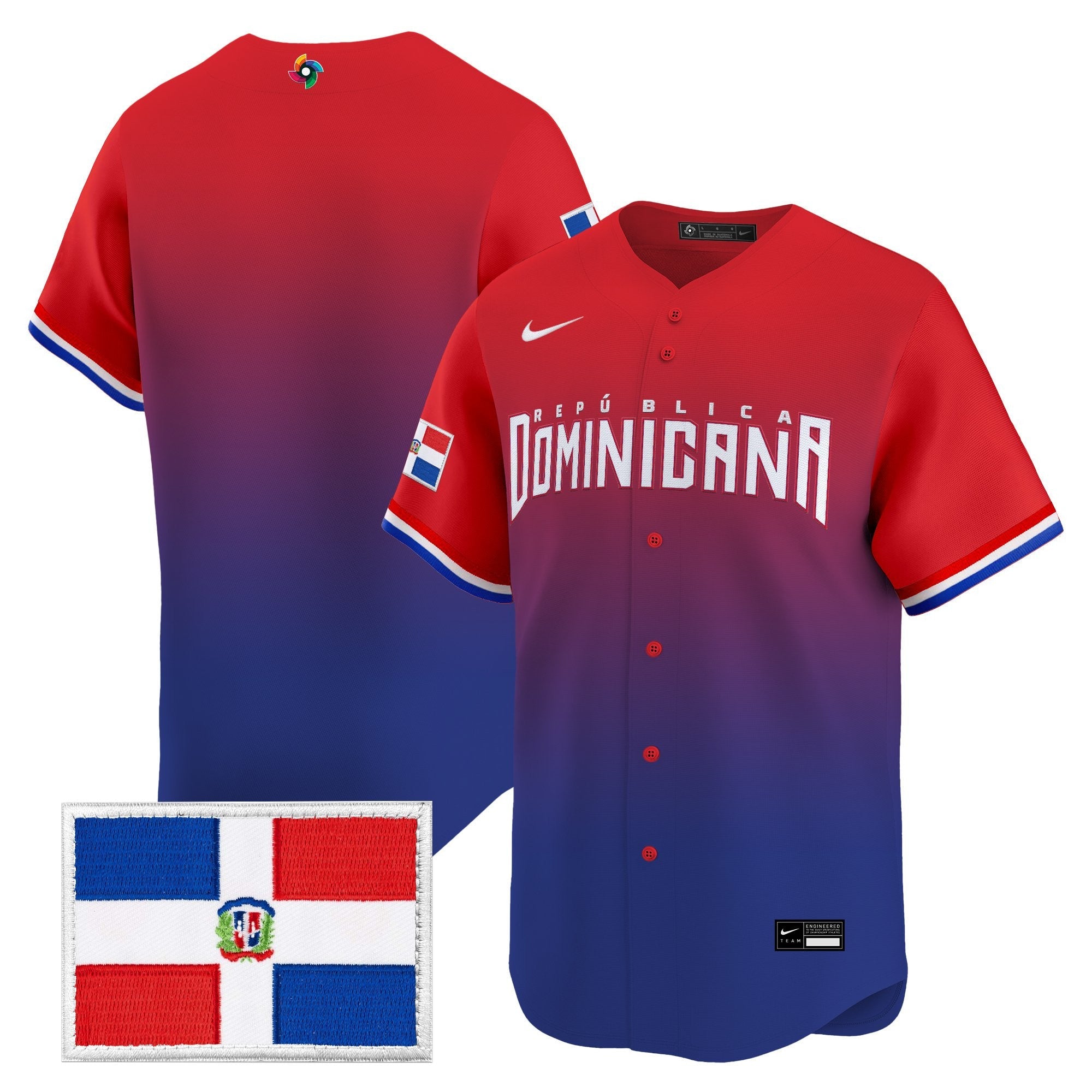 Team Dominican Republic World Baseball Classic Vapor Premier Jersey - All Stitched