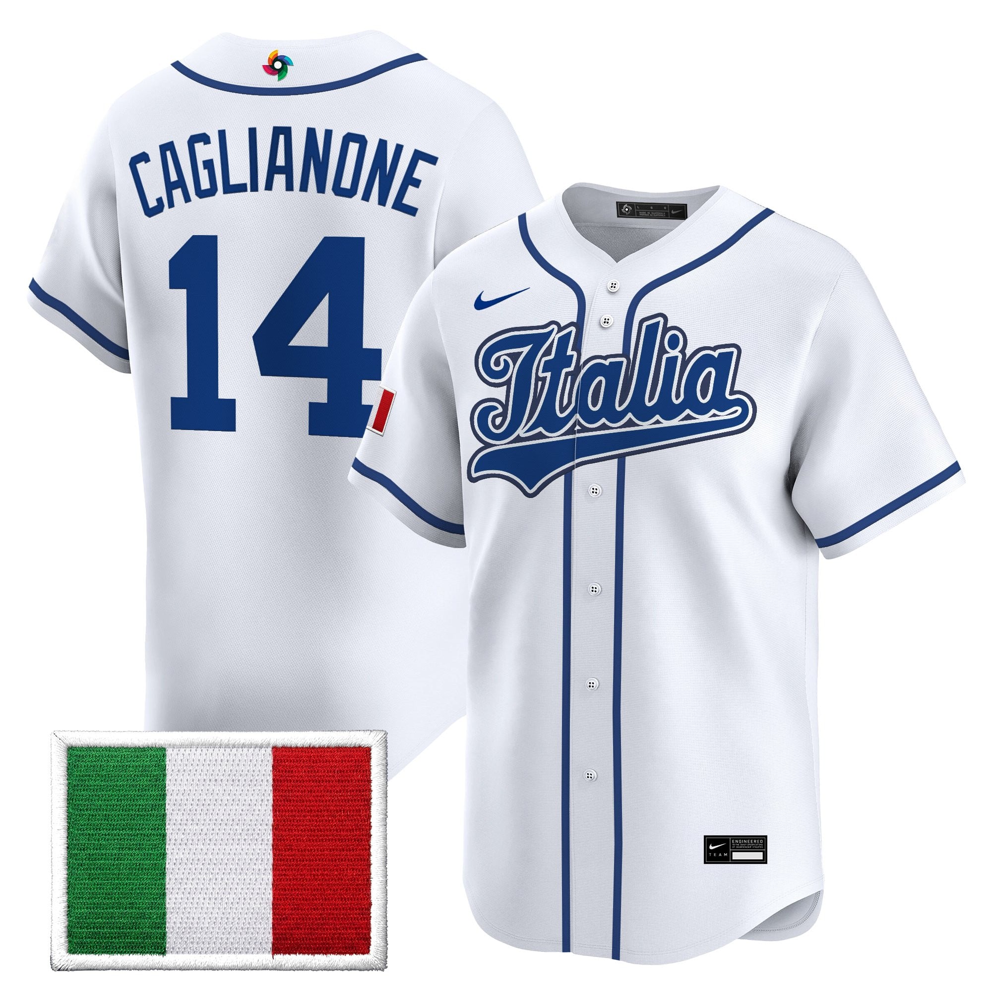 Team Italy 2026 World Baseball Classic Vapor Premier Jersey - All Stitched