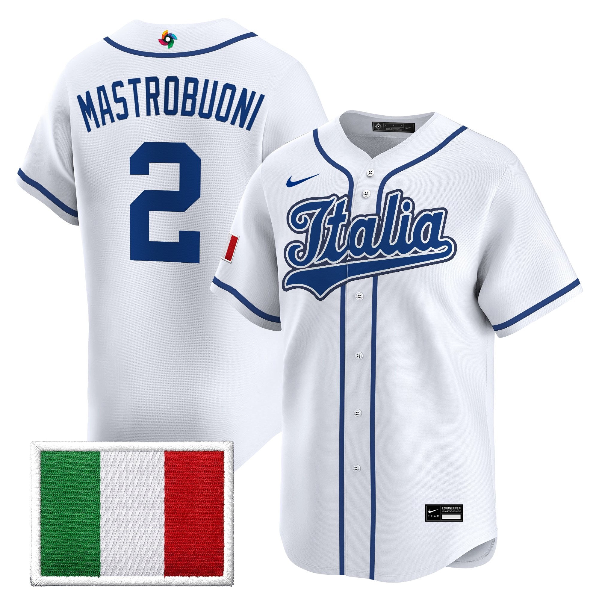 Team Italy 2026 World Baseball Classic Vapor Premier Jersey - All Stitched