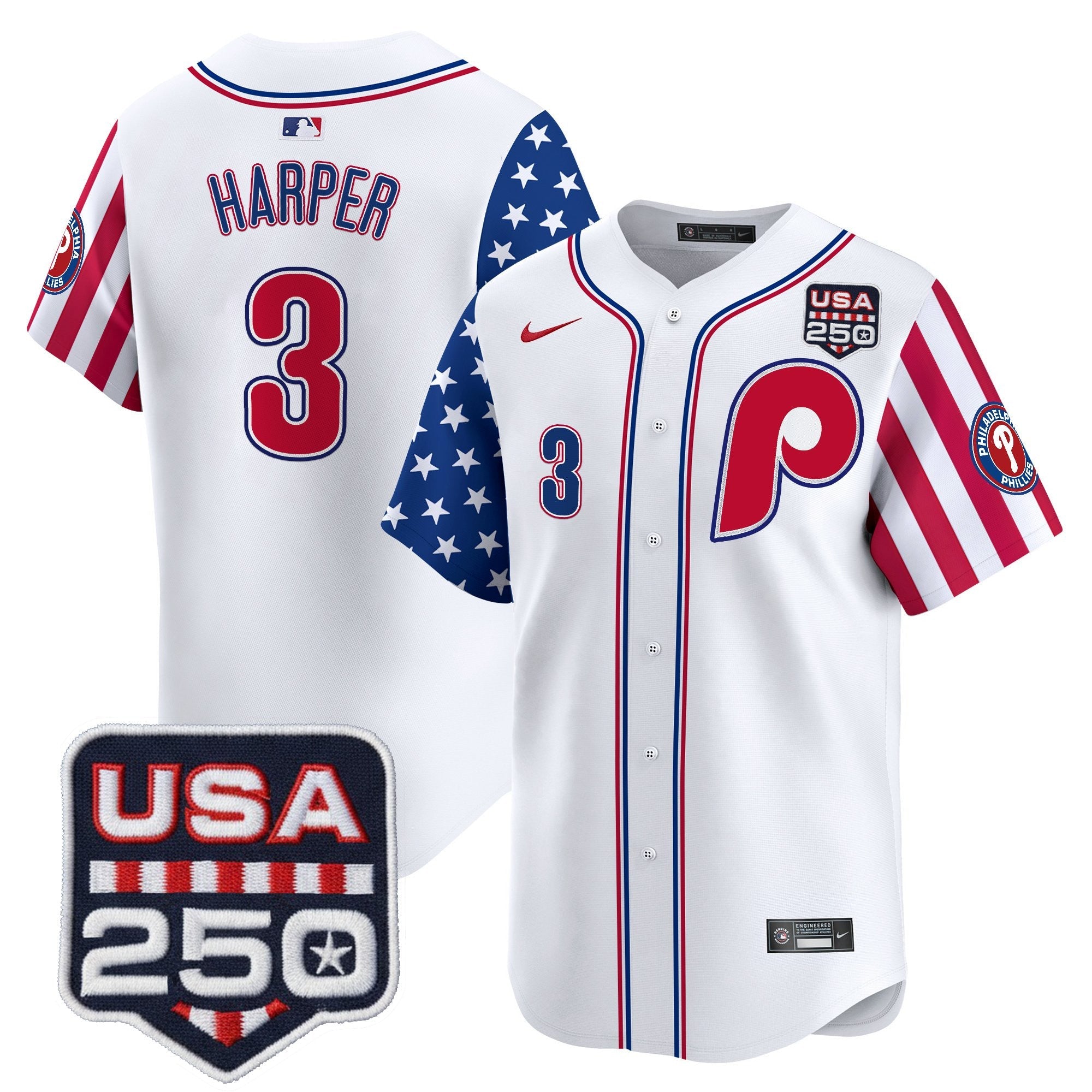 PHI America250 Edition Vapor Premier Limited Jersey - All Stitched