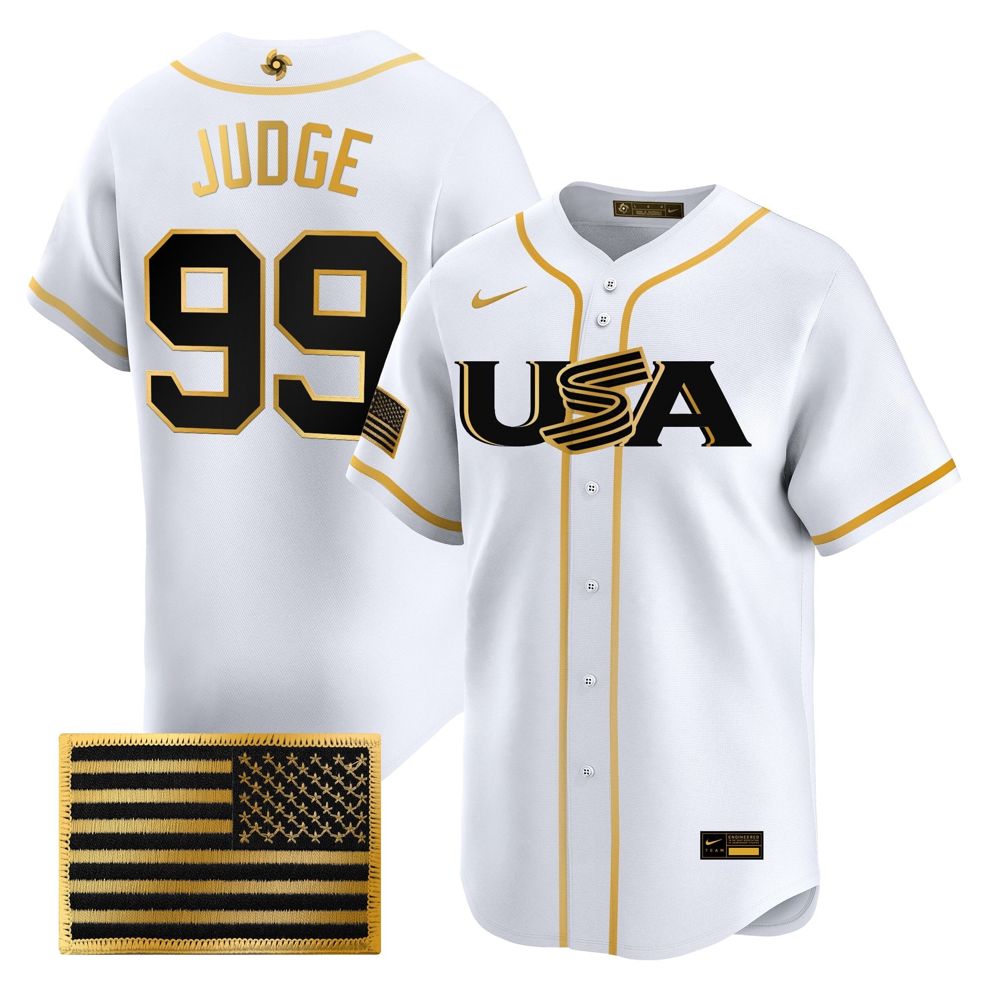 Team USA World Baseball Classic Vapor Premier Jersey - 2026 Roster - All Stitched