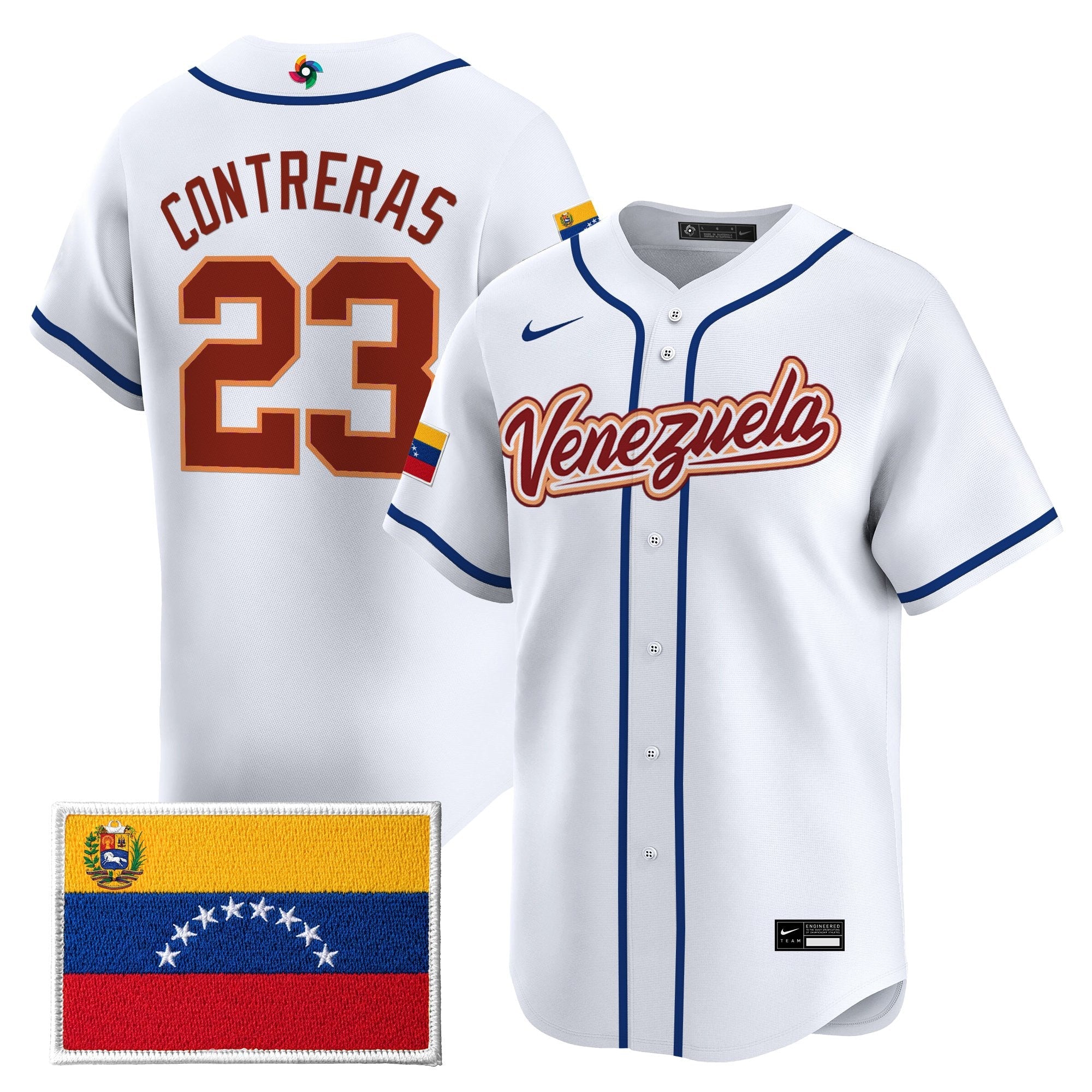 Team Venezuela World Baseball Classic Gold Vapor Premier Jersey - All Stitched