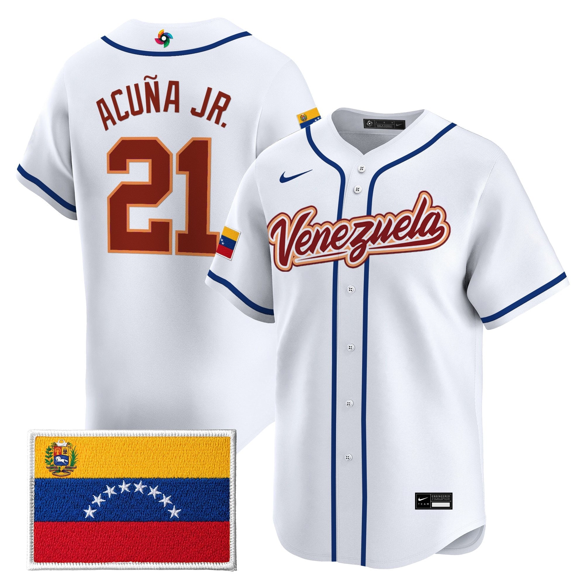 Team Venezuela World Baseball Classic Gold Vapor Premier Jersey - All Stitched