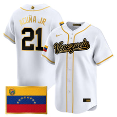 Team Venezuela World Baseball Classic Gold Vapor Premier Jersey - All Stitched