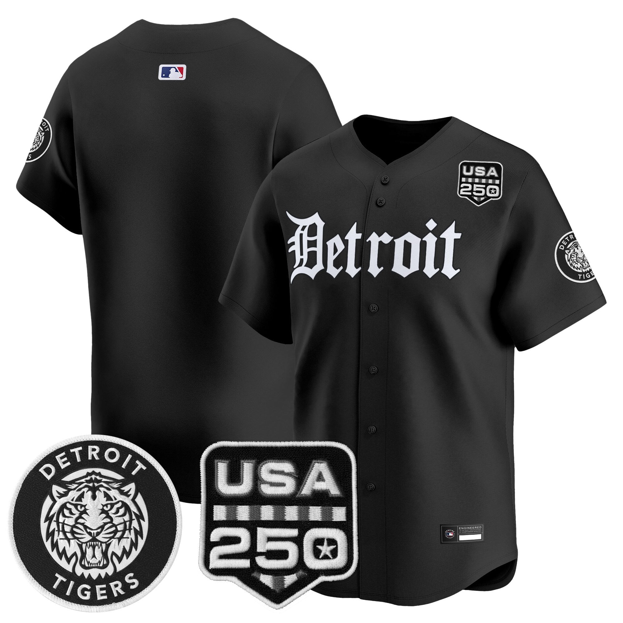 DET ‘Gothic Edition’ Vapor Premier Limited Jersey - All Stitched