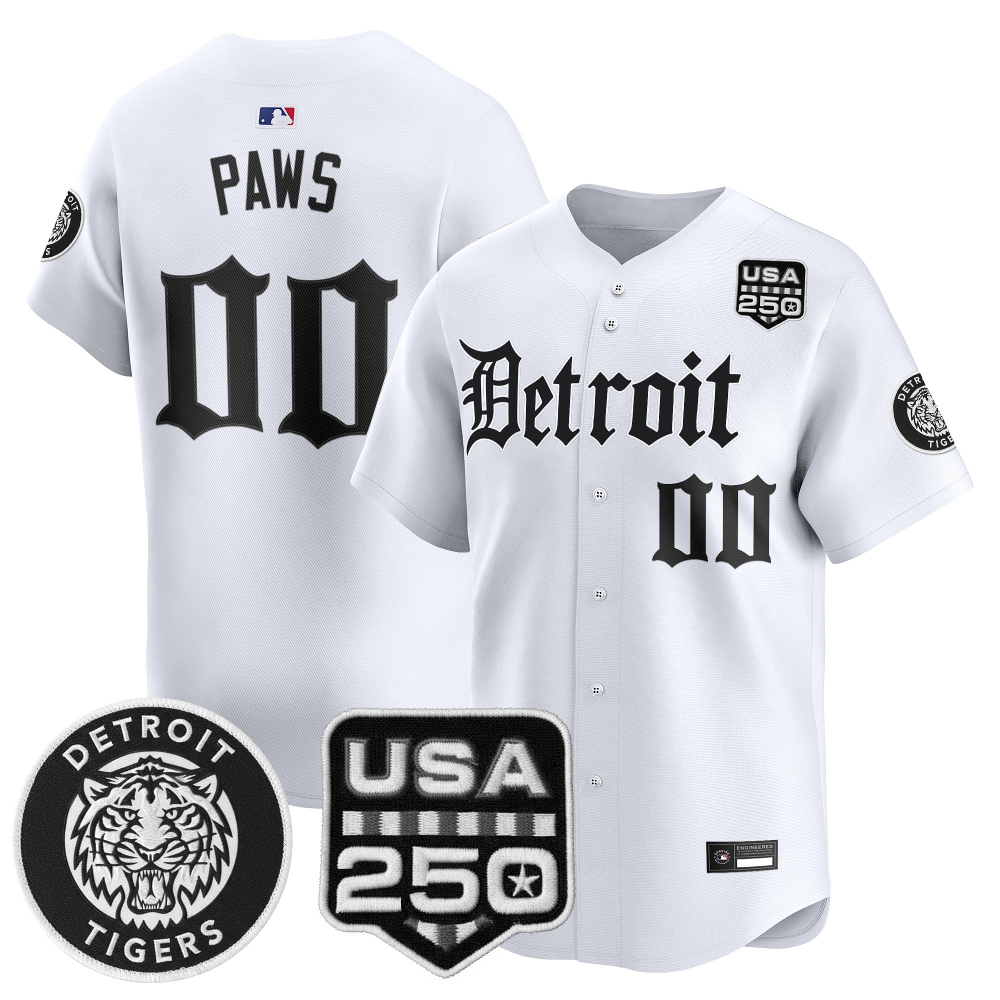 DET ‘Gothic Edition’ Vapor Premier Limited Jersey - All Stitched