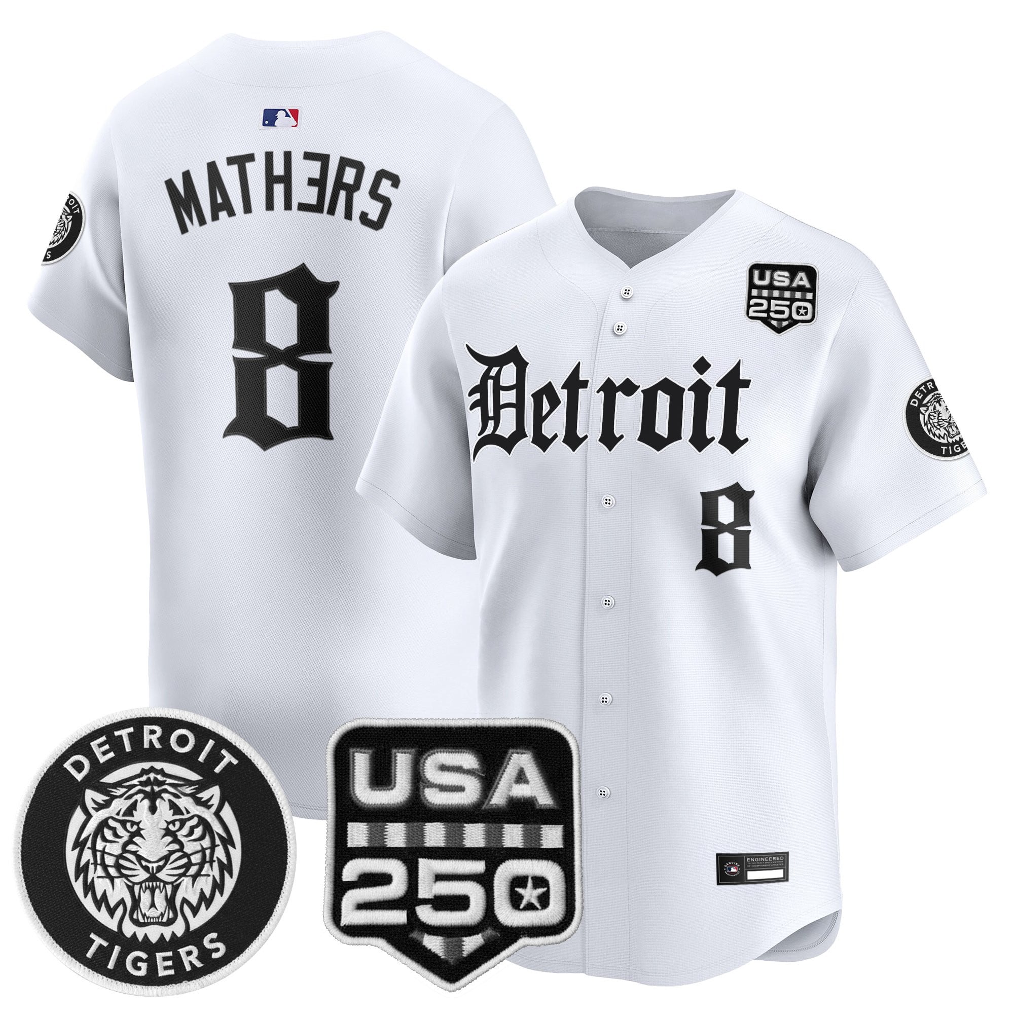 DET ‘Gothic Edition’ Vapor Premier Limited Jersey - All Stitched