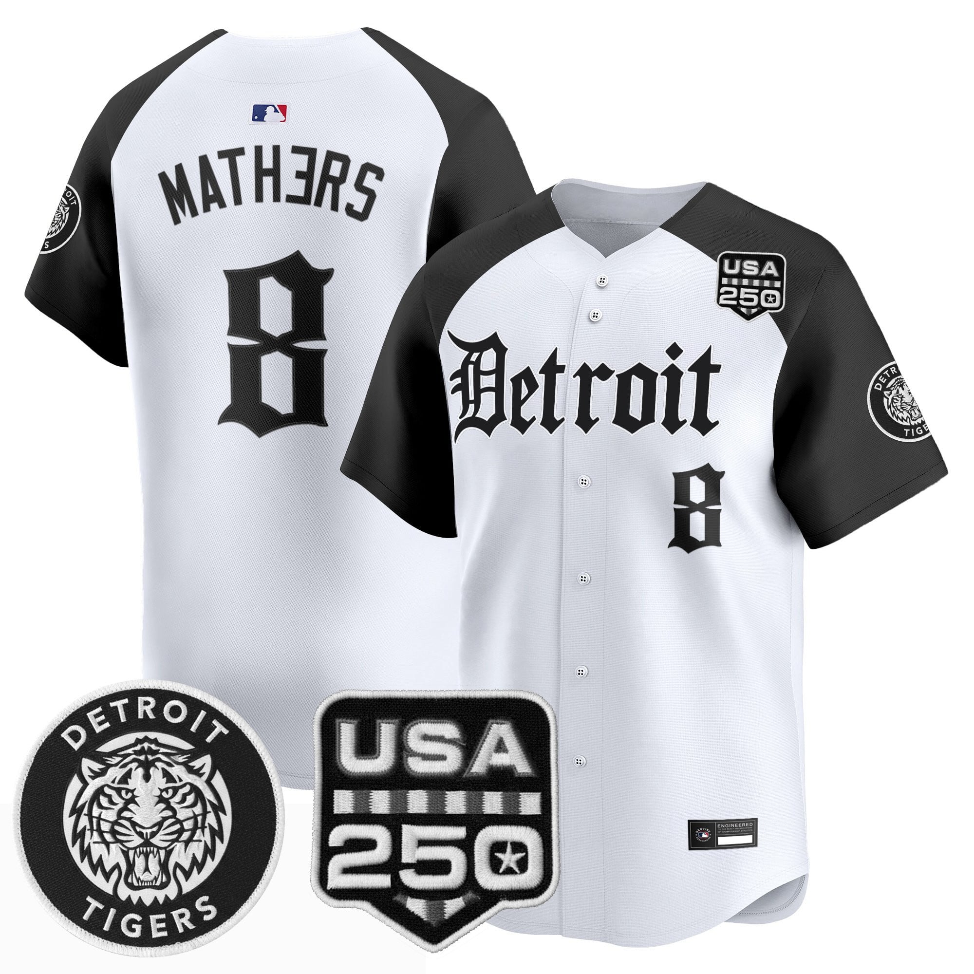 DET ‘Gothic Edition’ Vapor Premier Limited Jersey - All Stitched