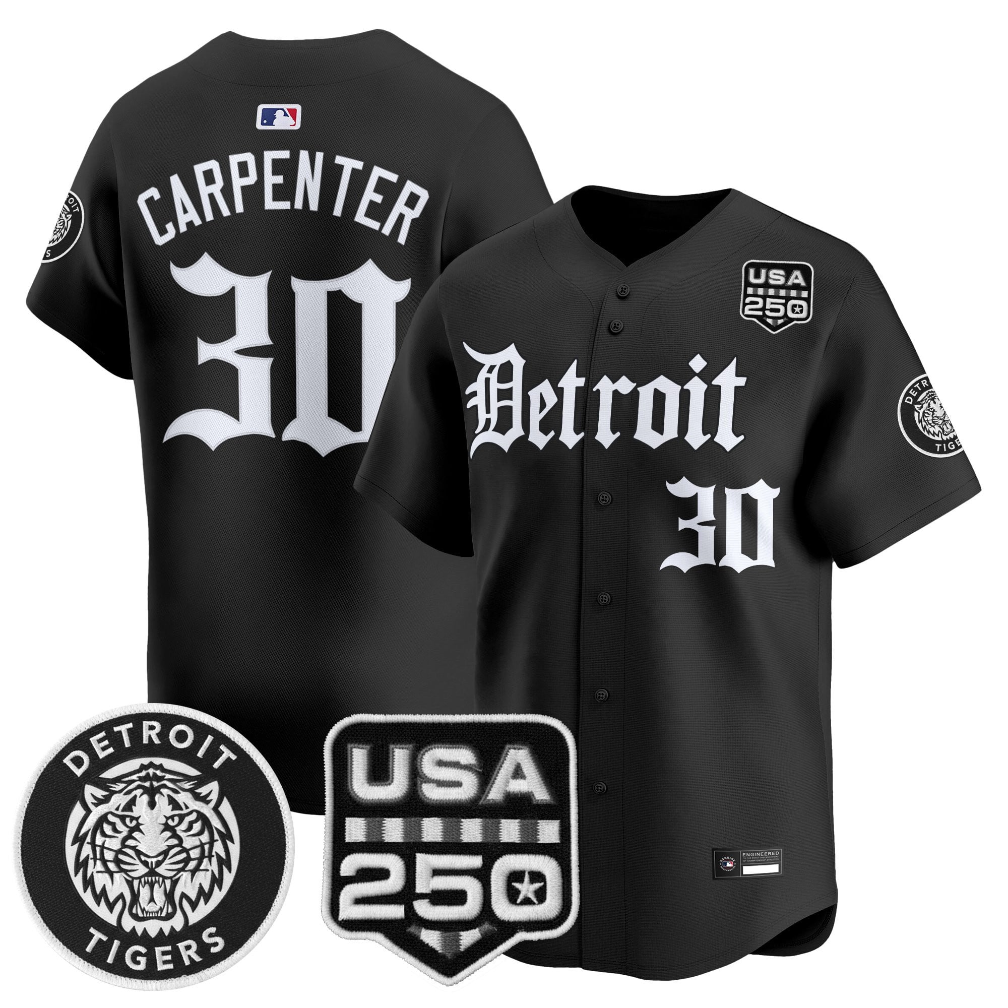 DET ‘Gothic Edition’ Vapor Premier Limited Jersey - All Stitched