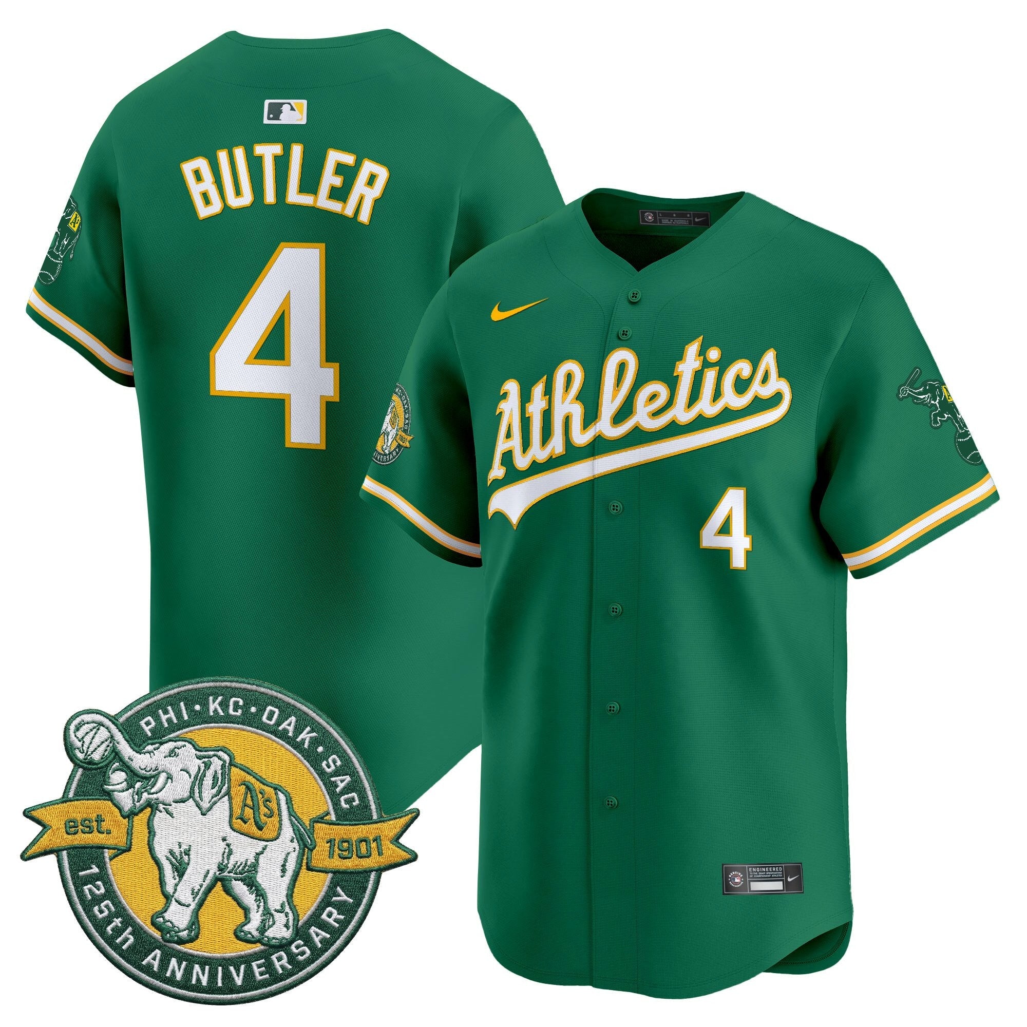 OAK 125th Anniversary Patch Vapor Premier Limited Jersey - All Stitched