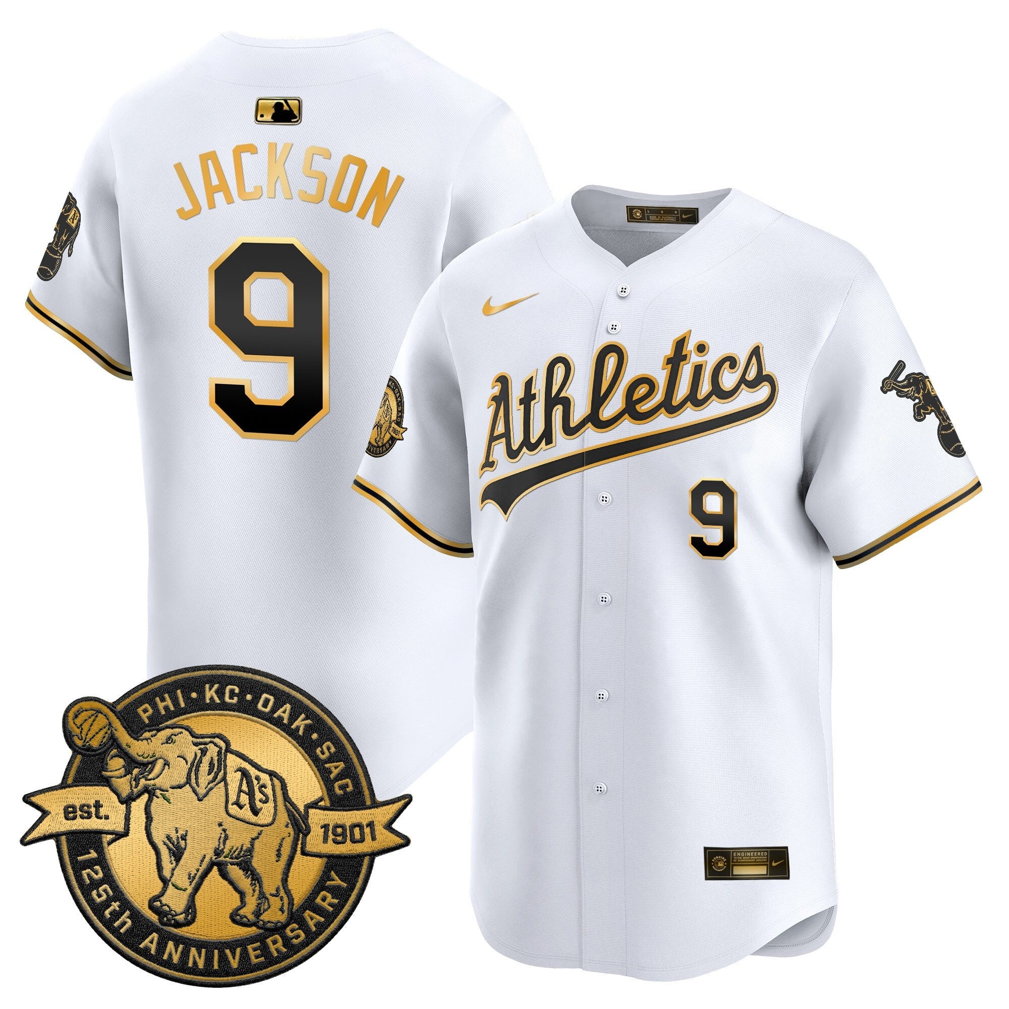 OAK 125th Anniversary Patch Vapor Premier Limited Jersey - All Stitched
