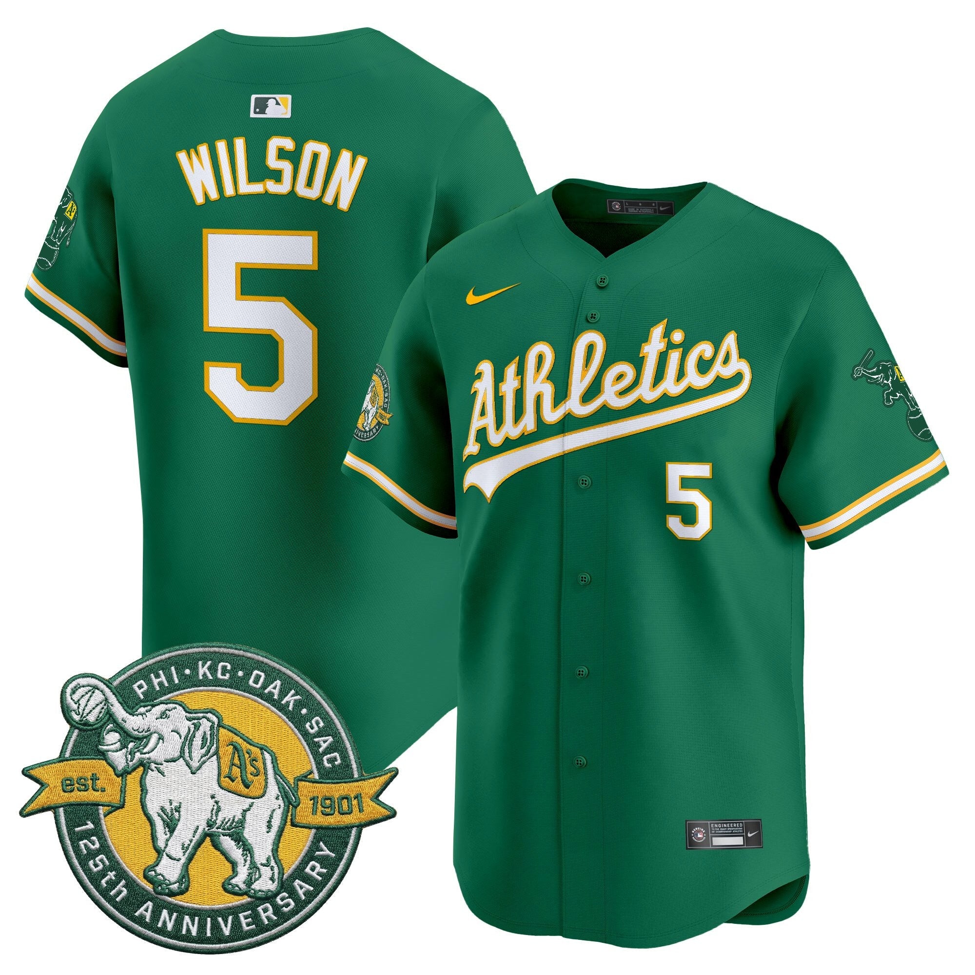 OAK 125th Anniversary Patch Vapor Premier Limited Jersey - All Stitched