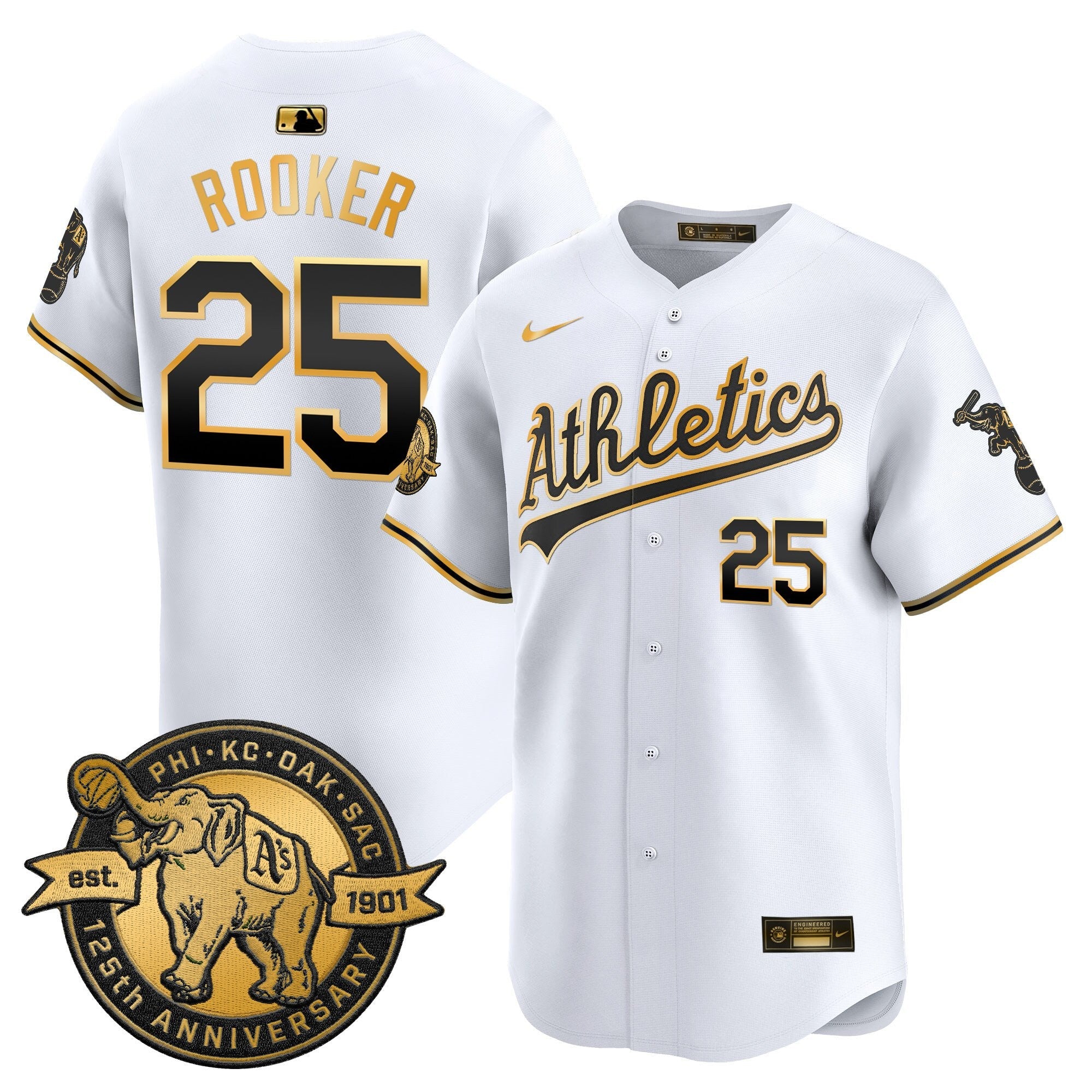 OAK 125th Anniversary Patch Vapor Premier Limited Jersey - All Stitched