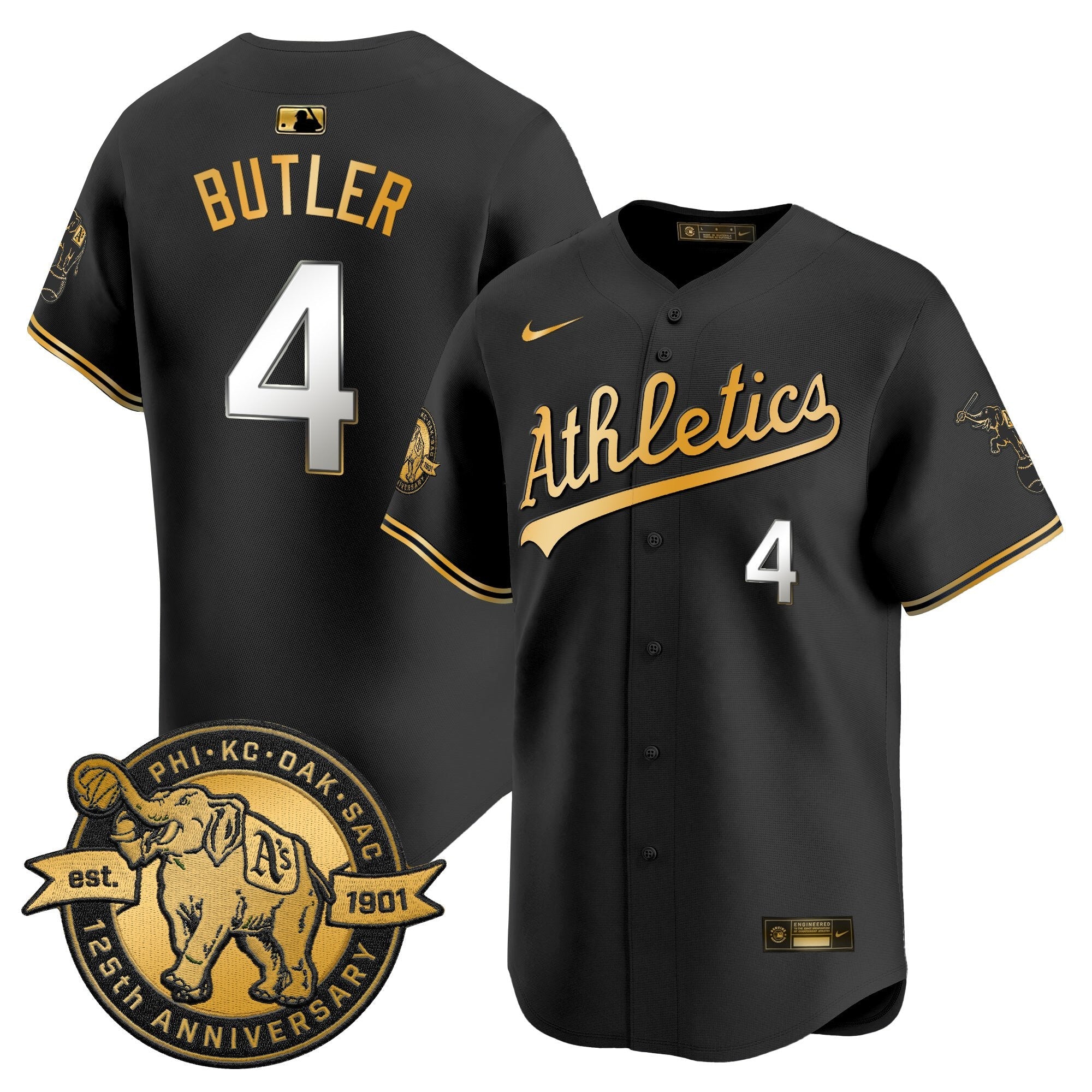 OAK 125th Anniversary Patch Vapor Premier Limited Jersey - All Stitched