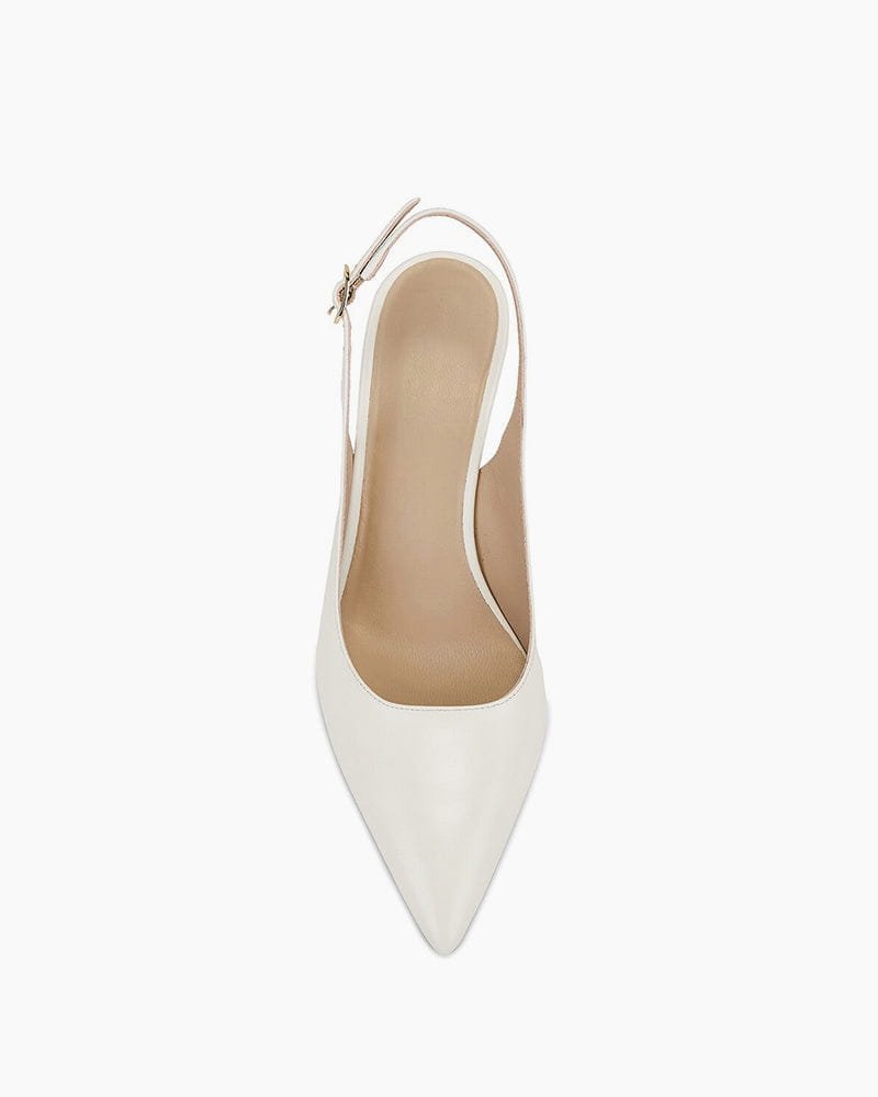 Women‘s Minimalist Pointed Toe Slingback Heels Pumps