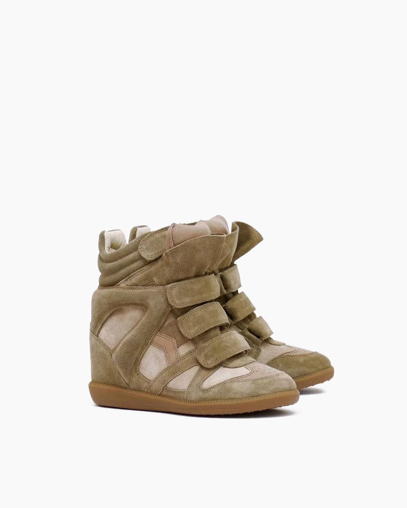 Bekett Suede and Leather High-Top Trainer