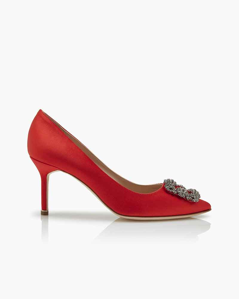Women's  Satin Jewel Buckle Pumps