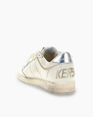 Women’s Travel Ready Leather Low-Top Silver Star Sneakers