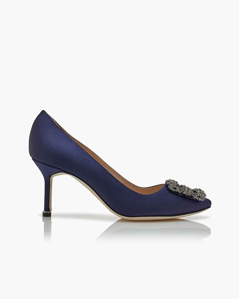 Women's  Satin Jewel Buckle Pumps