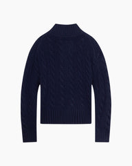 Women's Cable knit Half Zip Sweater