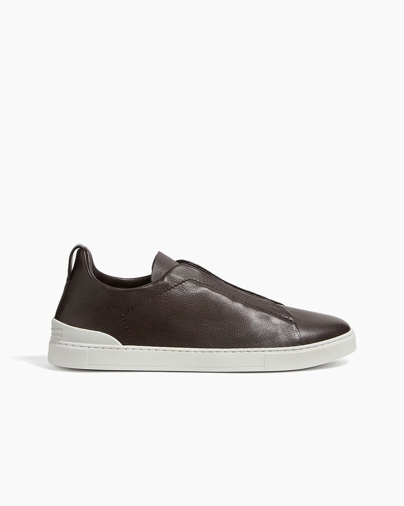 Men's First Class Travel Soft Leather Slip-On Sneakers