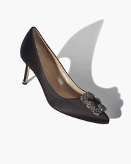 Women's  Satin Jewel Buckle Pumps