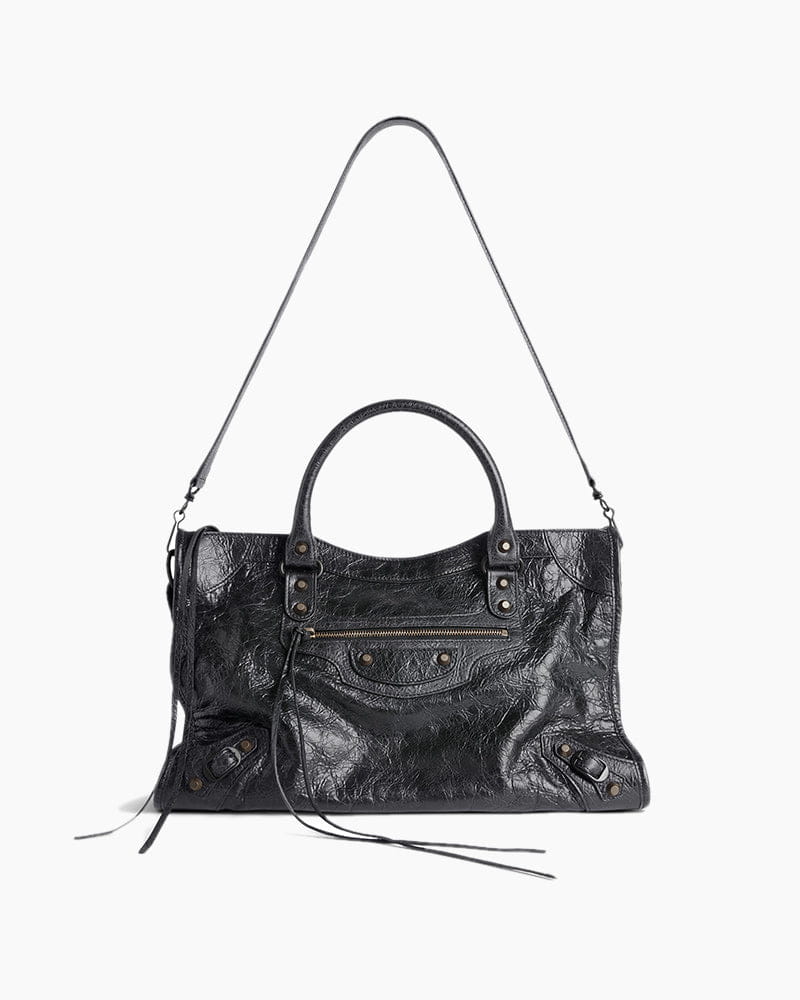 Women's black  LA City Calfskin Bag Medium