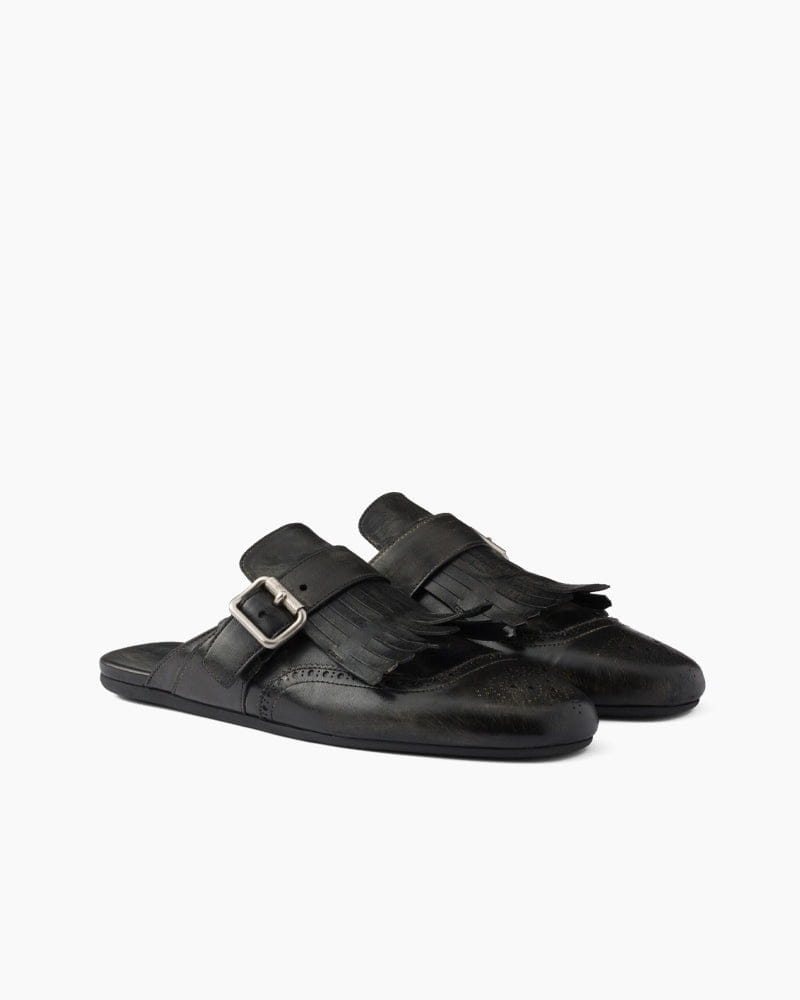 Women's Yeager Fringed Leather Mules