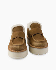 Women's Chunky Suede Platform Loafers
