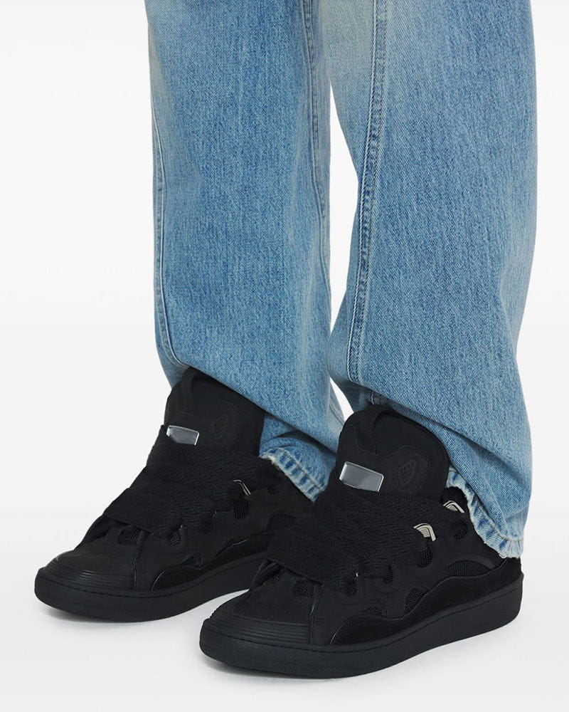 Women's Leather Chunky Curb  Sneakers