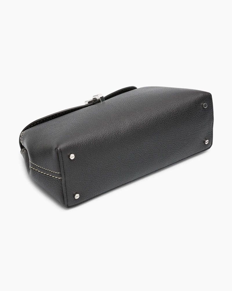 Women’s Elegant T-Lock Leather Clutch Bag