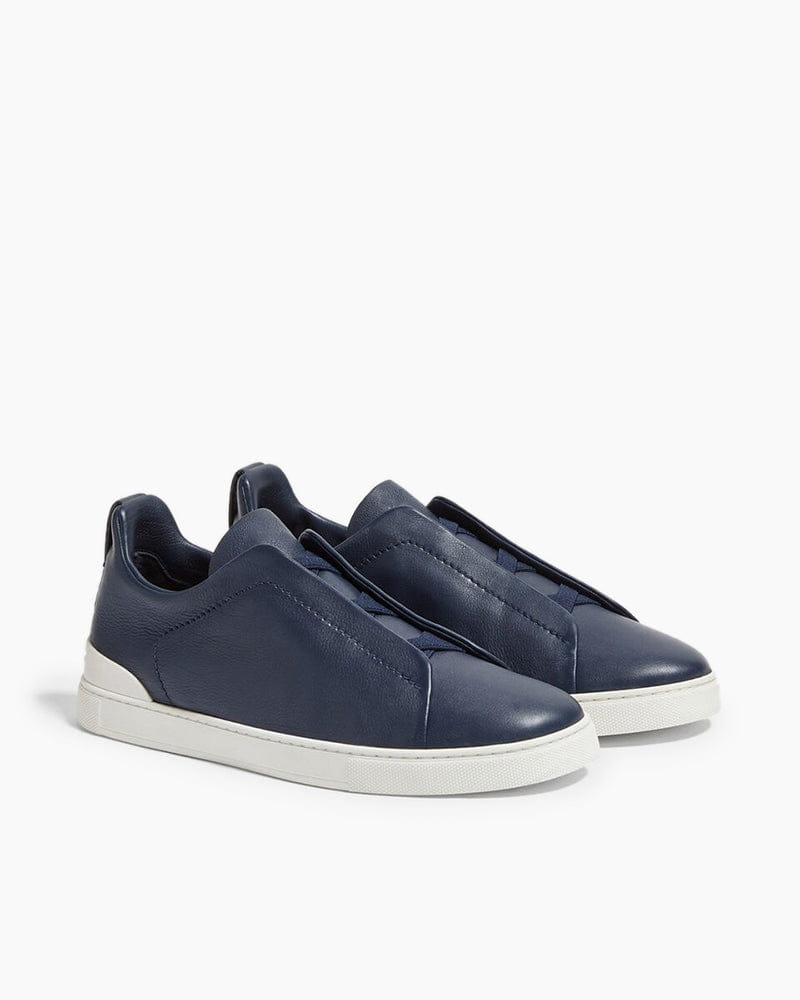 Black Leather Sneakers for First-Class Business Travel