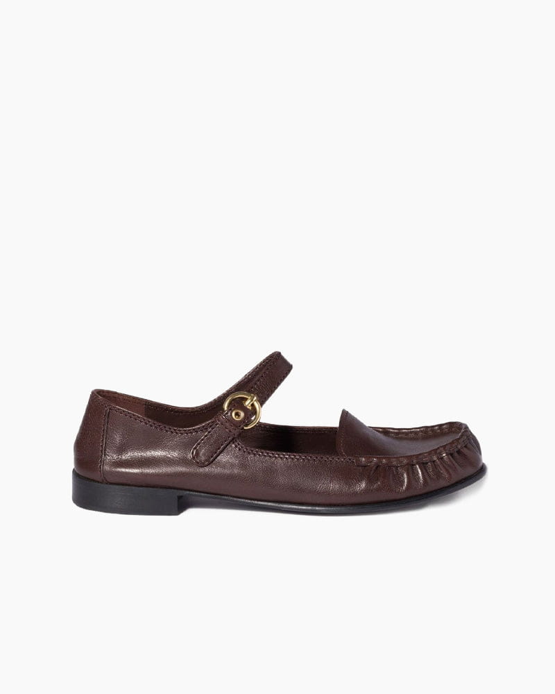 Women‘s Strap Line Leather Loafers