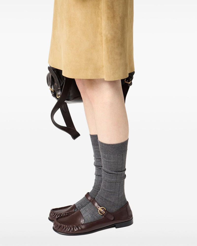 Women‘s Strap Line Leather Loafers