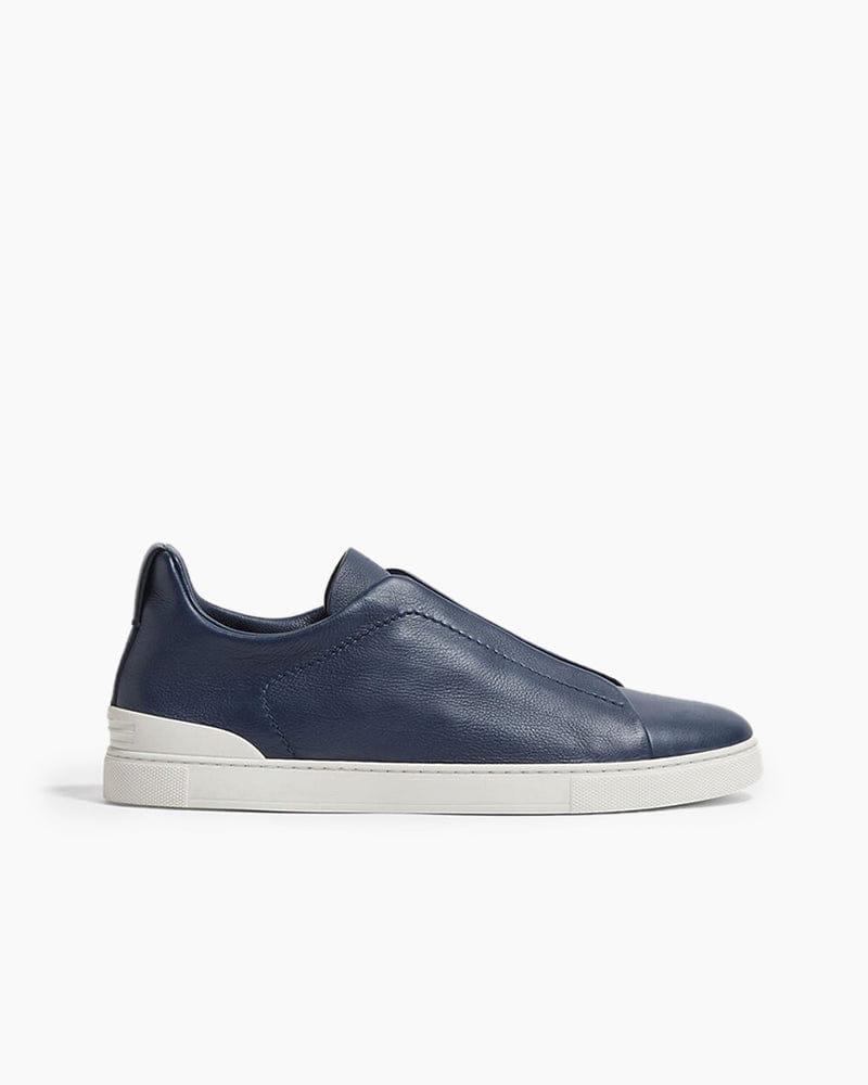 Black Leather Sneakers for First-Class Business Travel